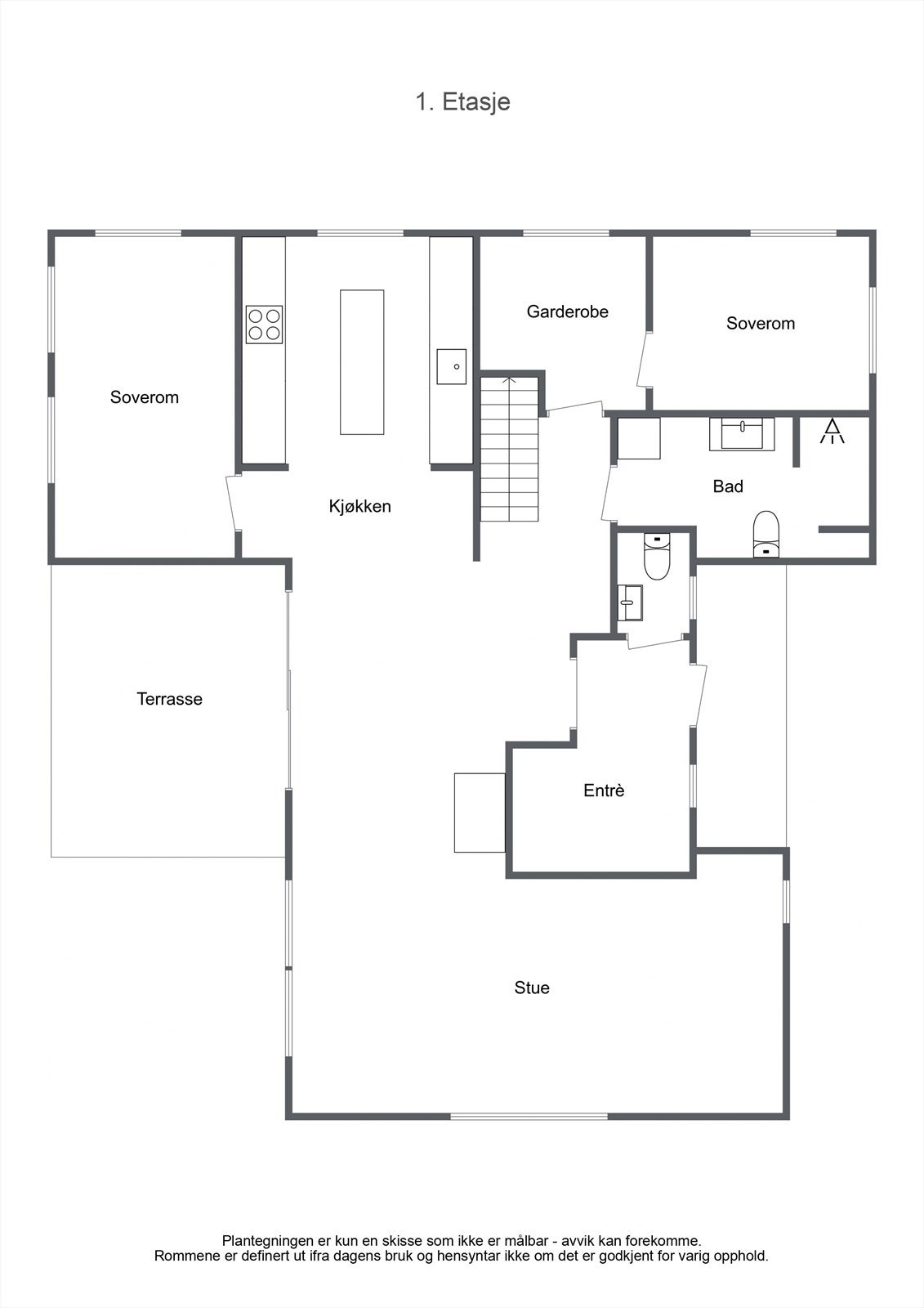 Plantegning - 1.etasje Galleribilde