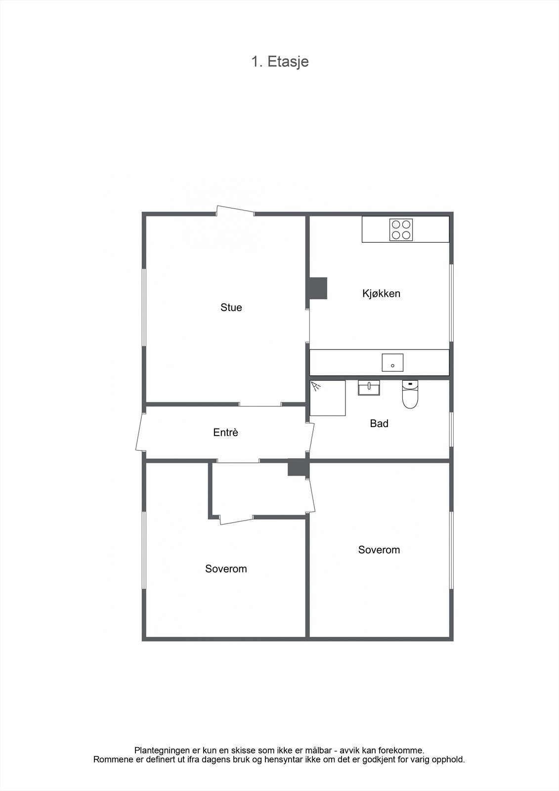 Plantegning - 1.etasje Galleribilde