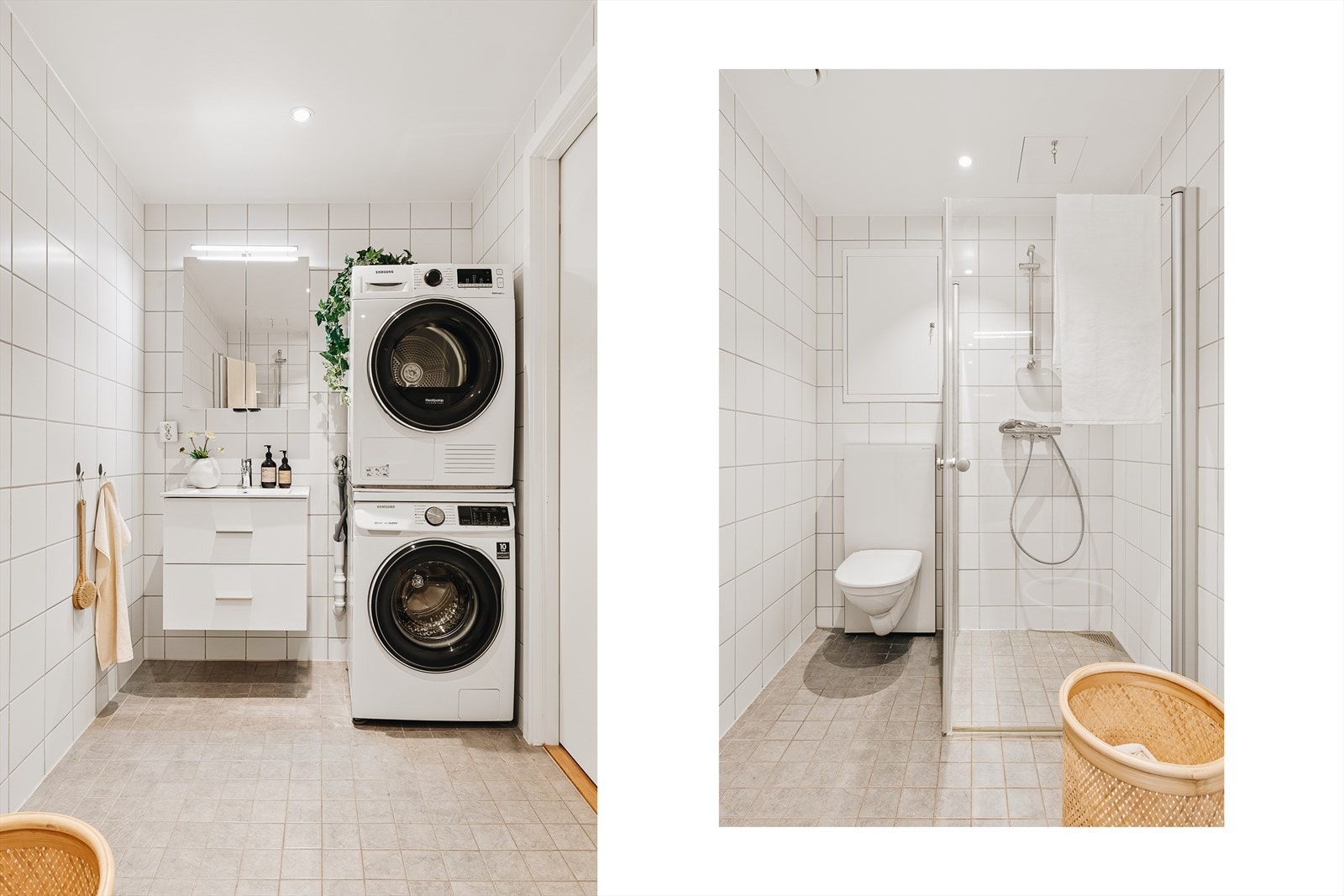 - Lyst helfliset bad som måler 5,3 m² - Galleribilde