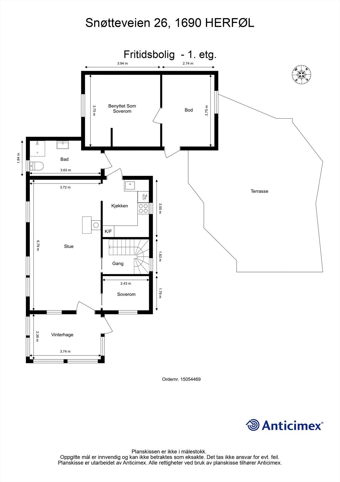 Veiledende skisse av første etasje. Galleribilde