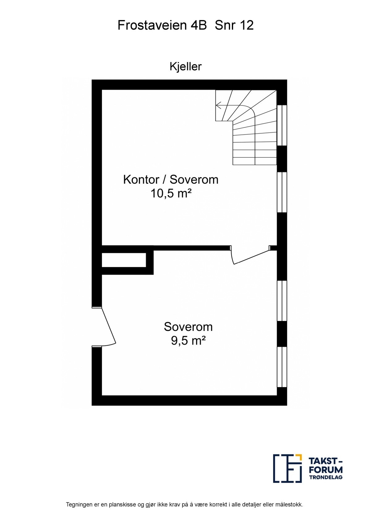 Planskisse kjeller. Galleribilde