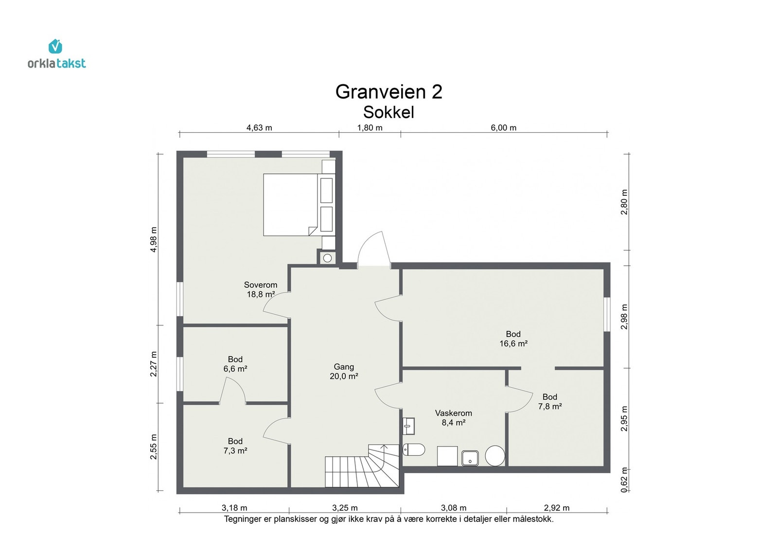 Planskisse 2. etg. Galleribilde