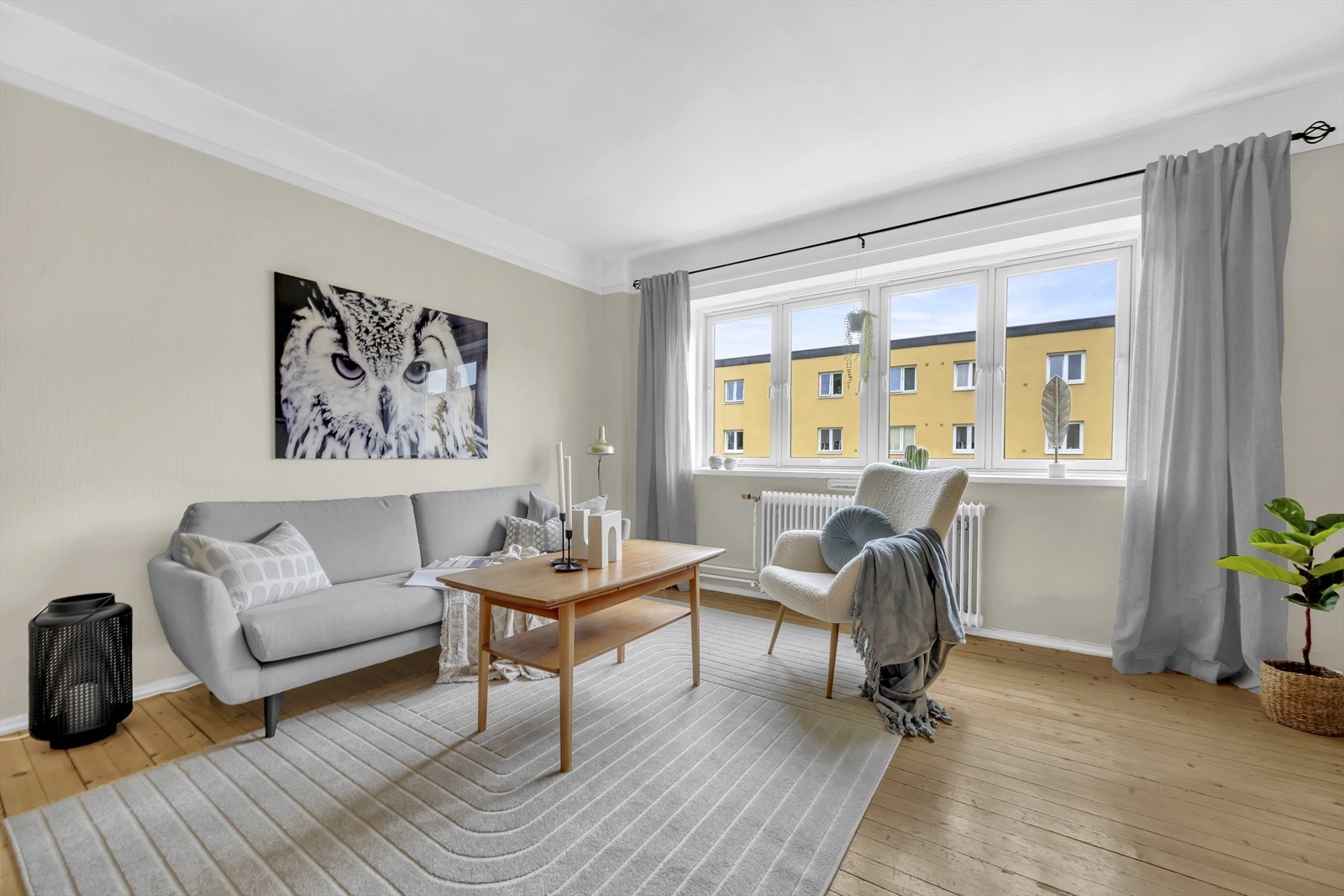 Takhøyden ble målt i stuen til: 2,60 m. Galleribilde