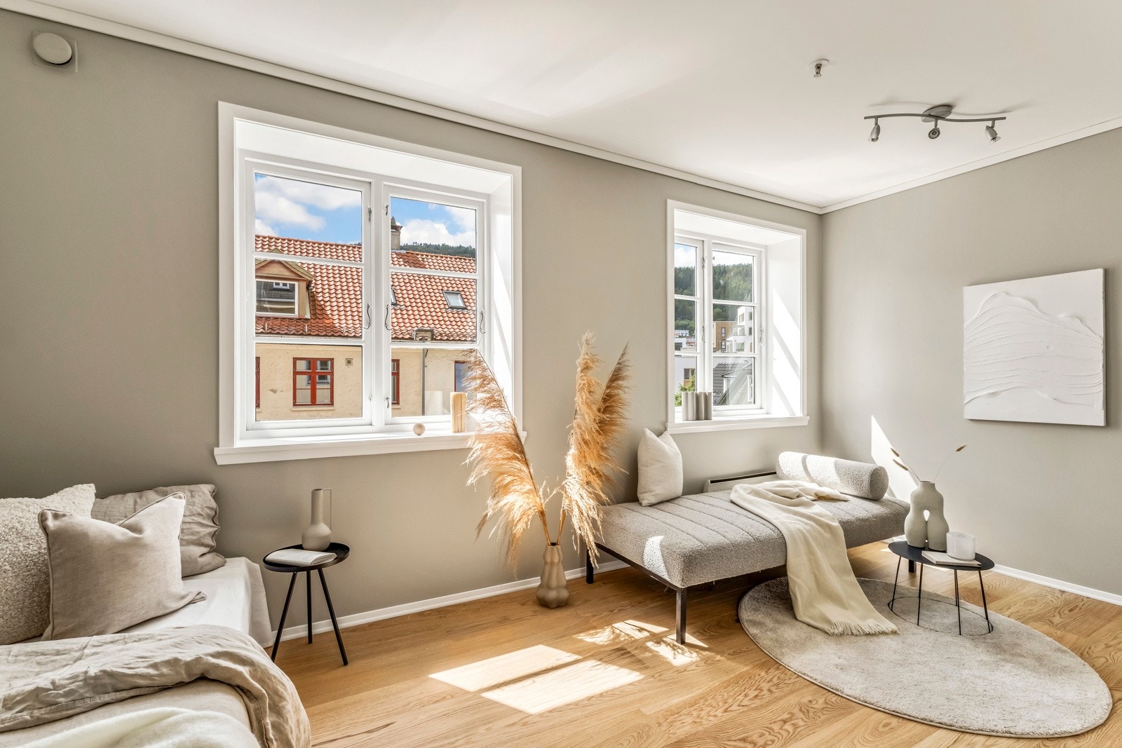 En arealeffektiv stue på ca. 12 kvm. Galleribilde