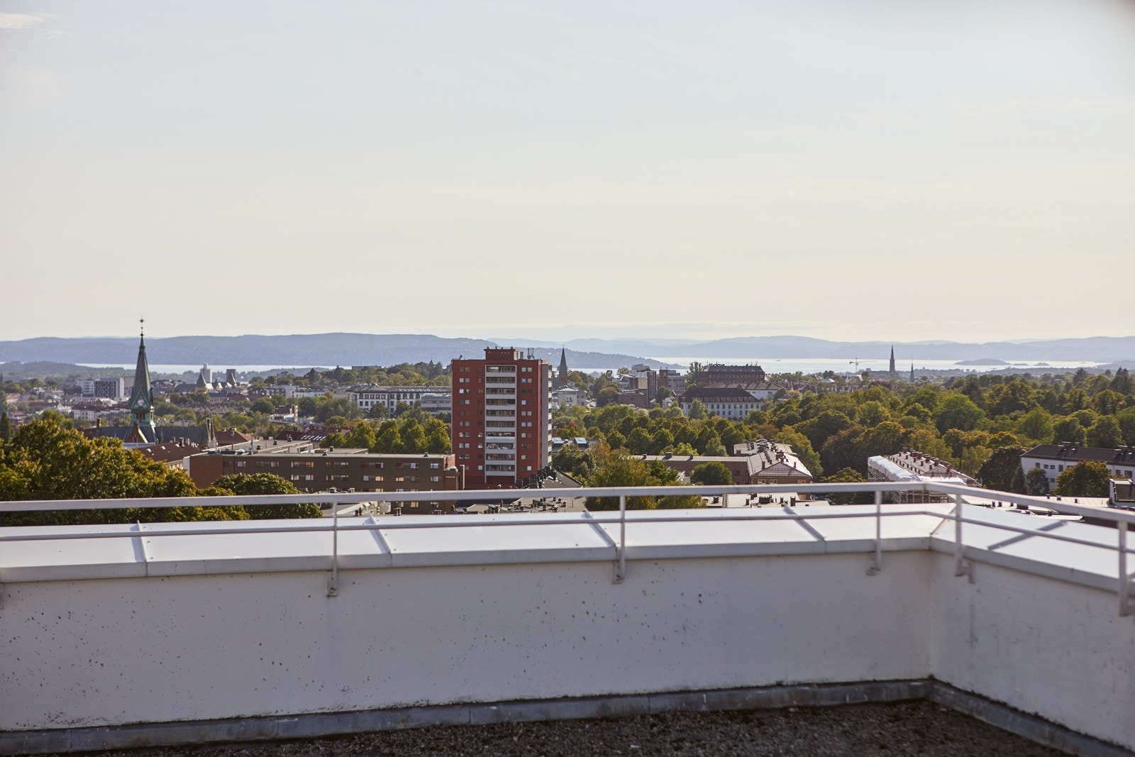 Utsikt fra felles takterrasse. Galleribilde