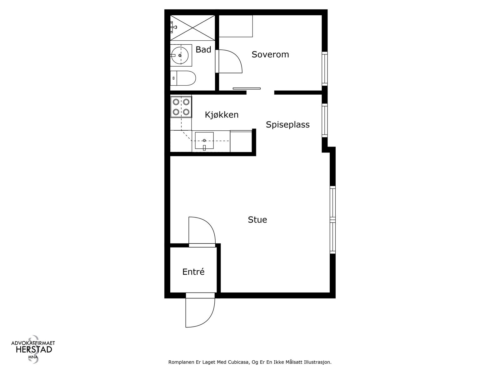 Plantegning - ikke målsatt illustrasjon Galleribilde