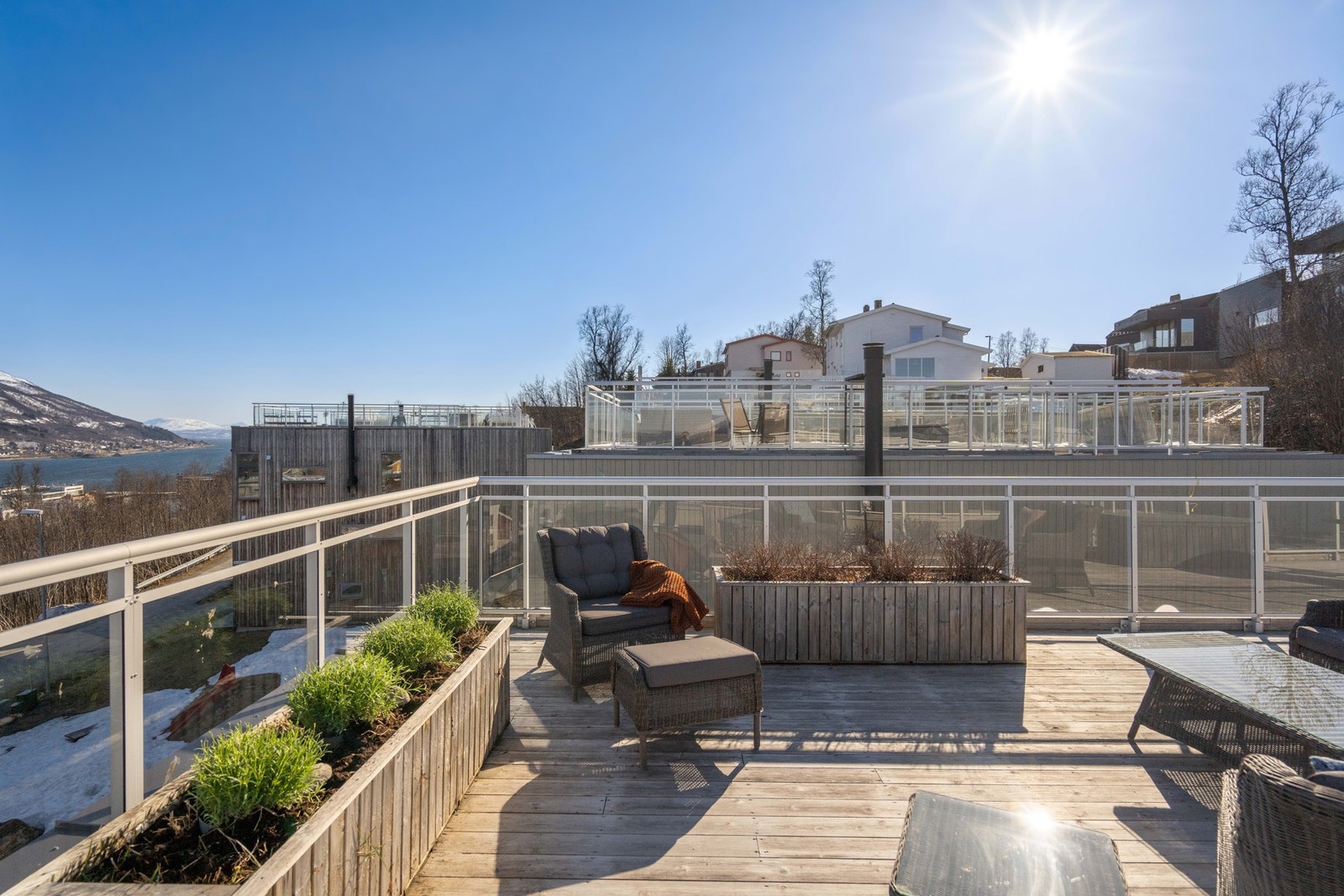 Nydelig takterrasse Galleribilde
