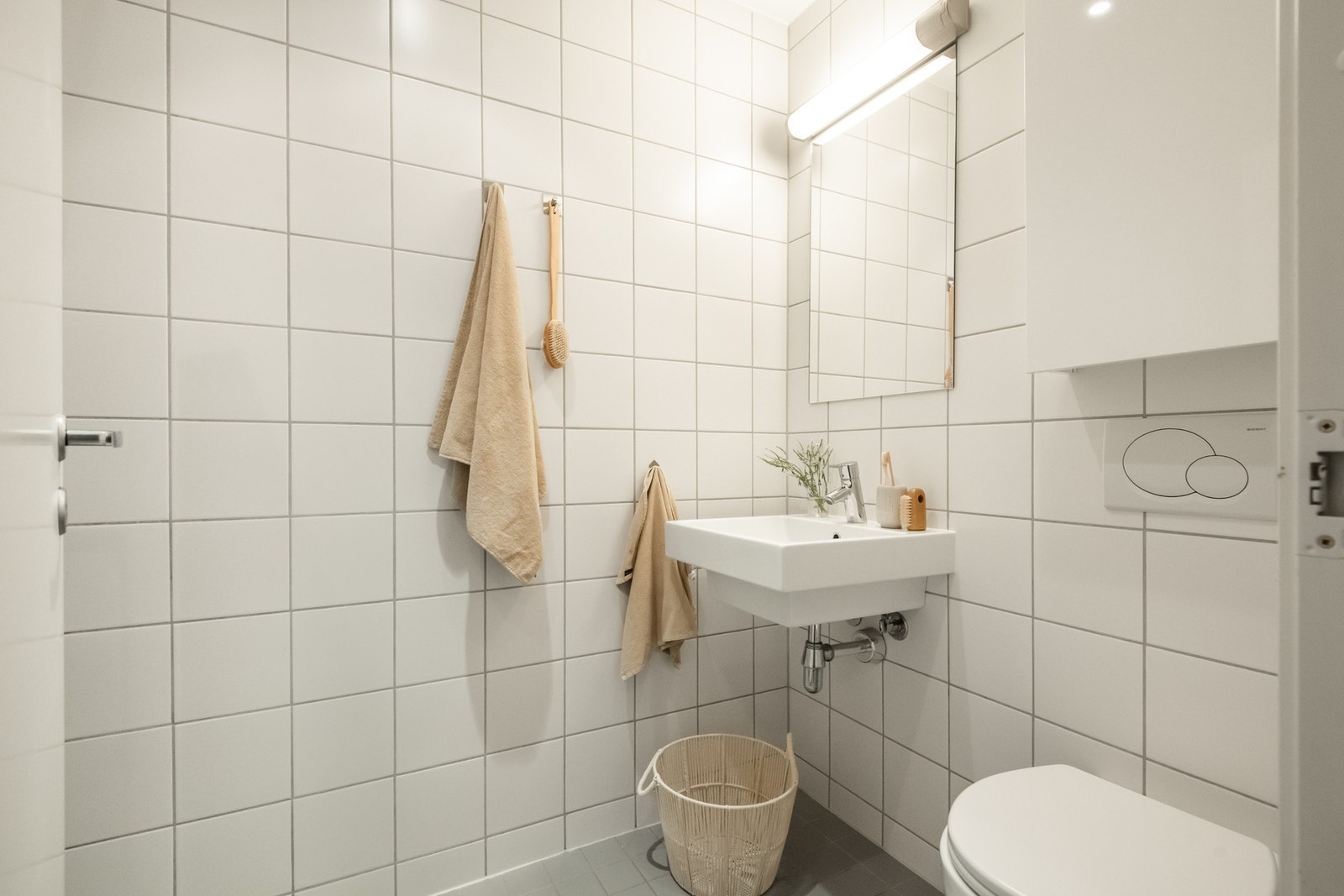 Flislagt bad fra byggeår (2007/08) med gulvvarme. Galleribilde