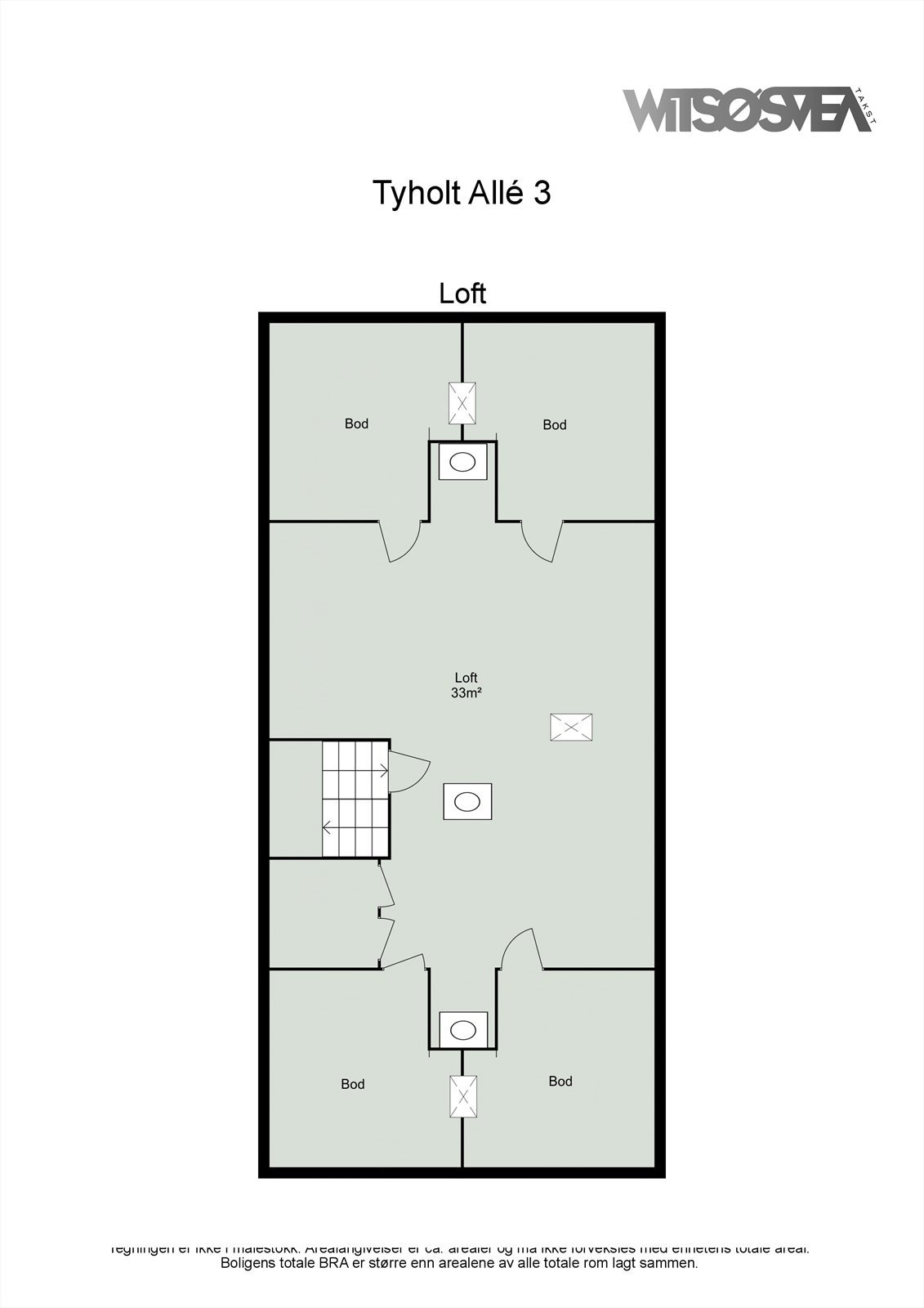 Plantegning loft Galleribilde