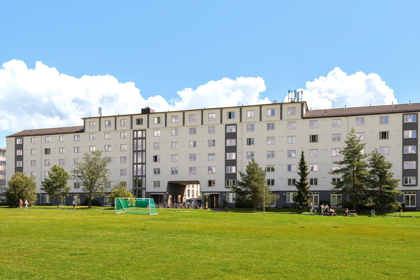 Leilighetskompleks med Voldsløkka som nærmeste nabo. Galleribilde