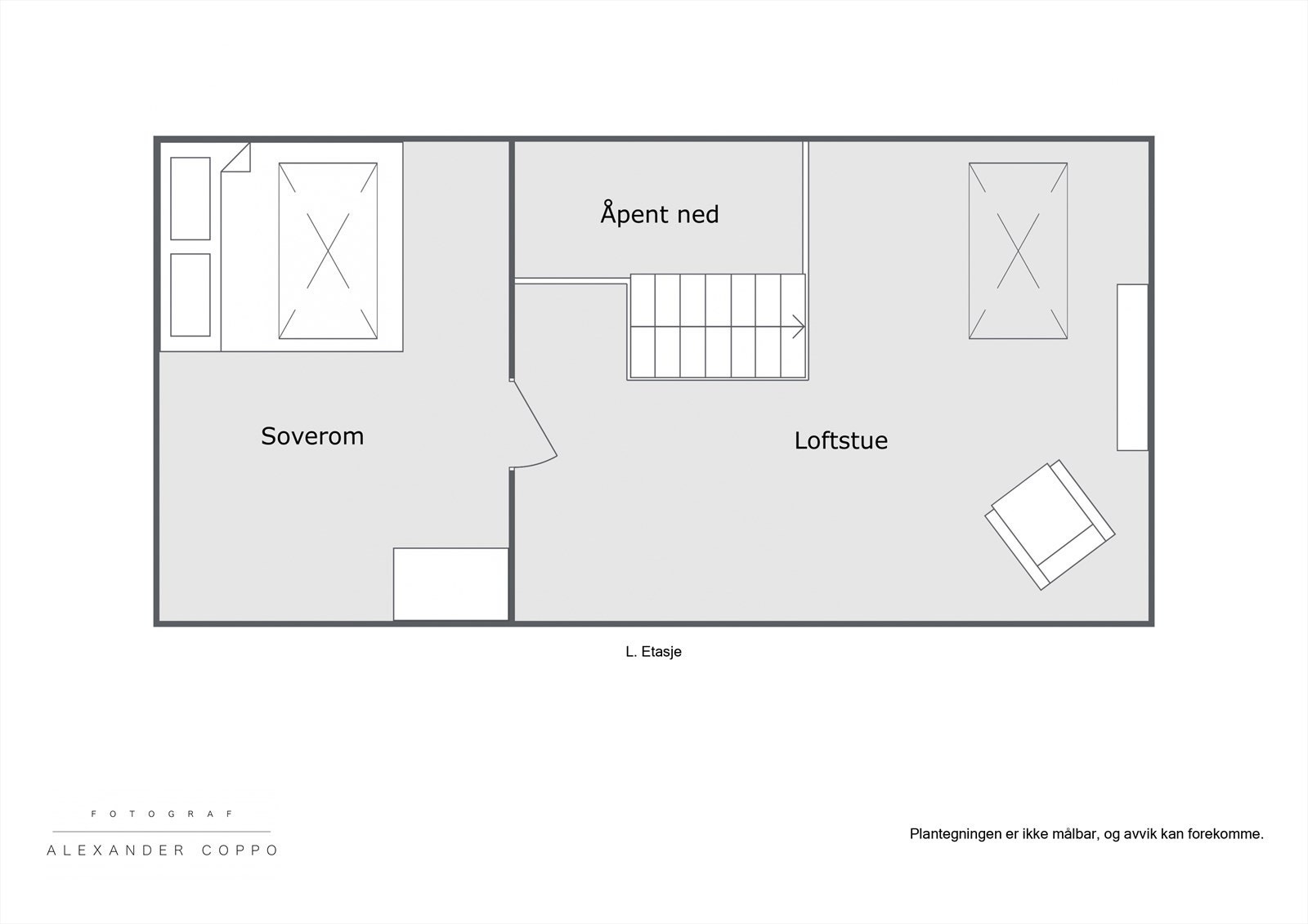 Plantegning - Loftetasje Galleribilde