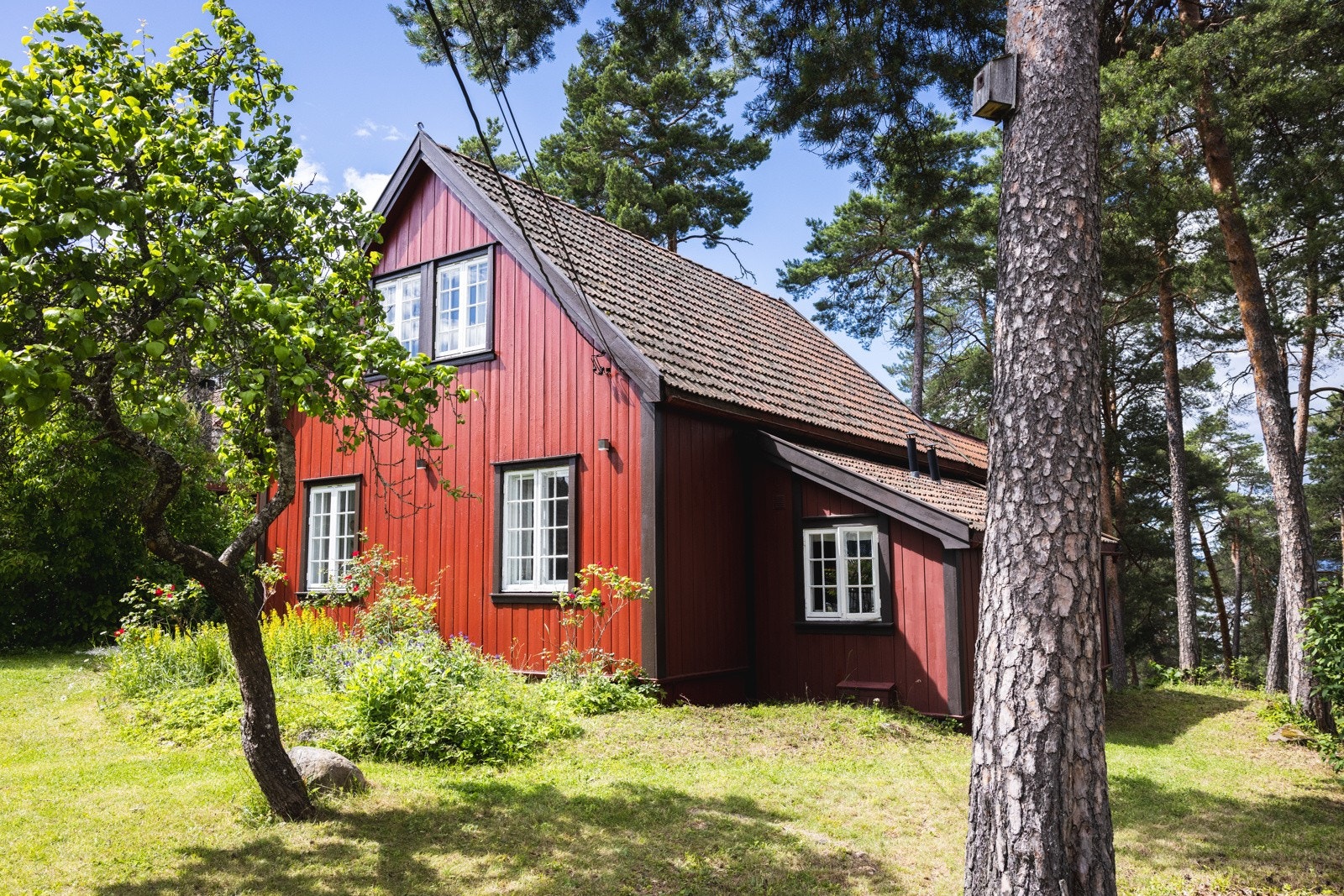 Gangavstand til Oslofjorden med badestrender og båthavner. Galleribilde