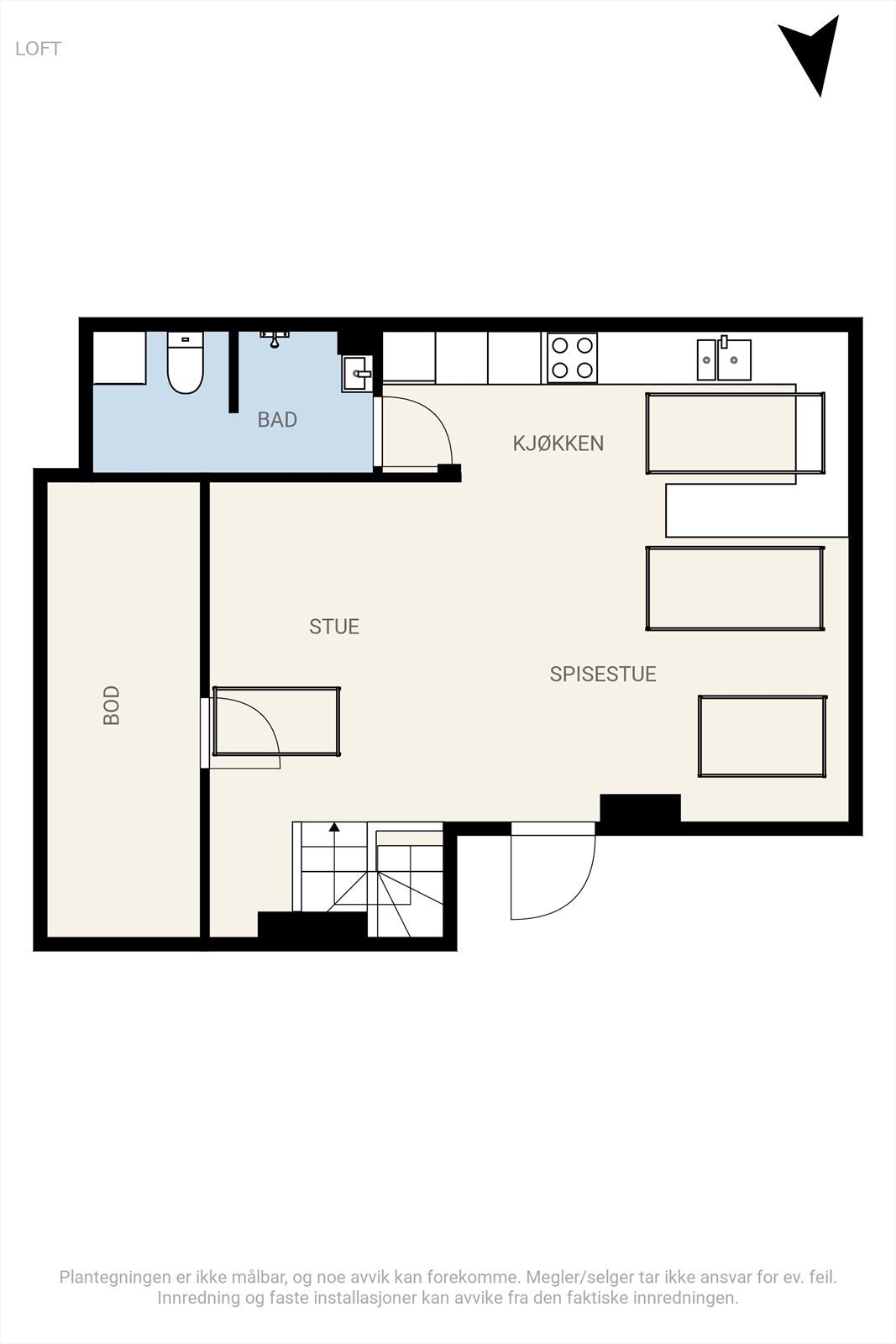 Plantegning - Loft Galleribilde