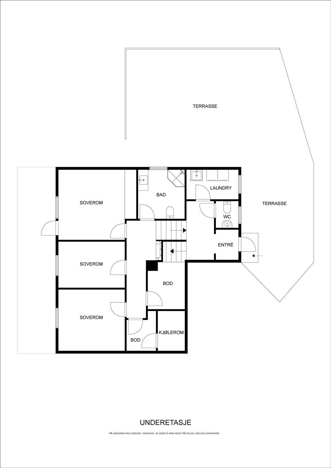 Plantegning underetasje. Galleribilde