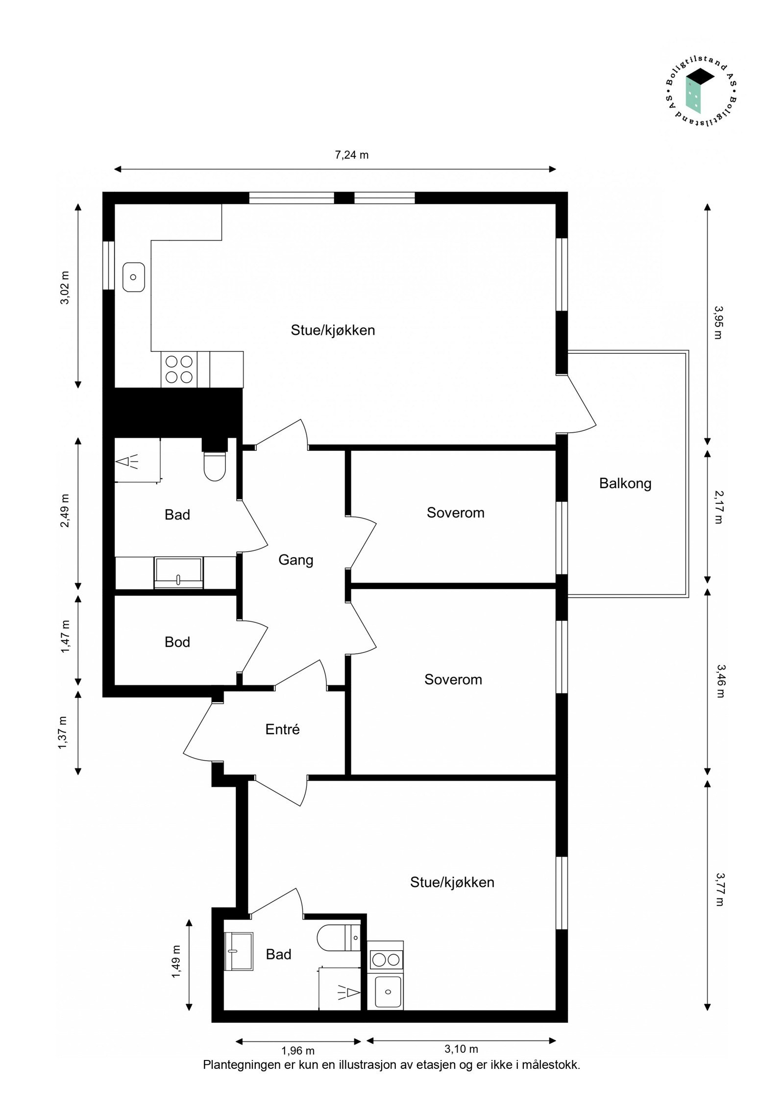 Plantegning Galleribilde