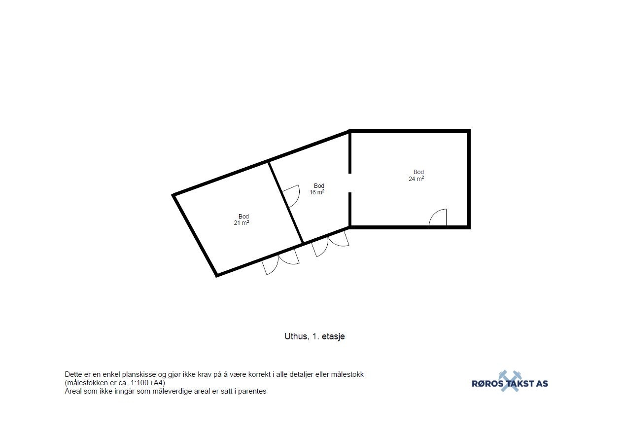 Planskisse uthus. Galleribilde