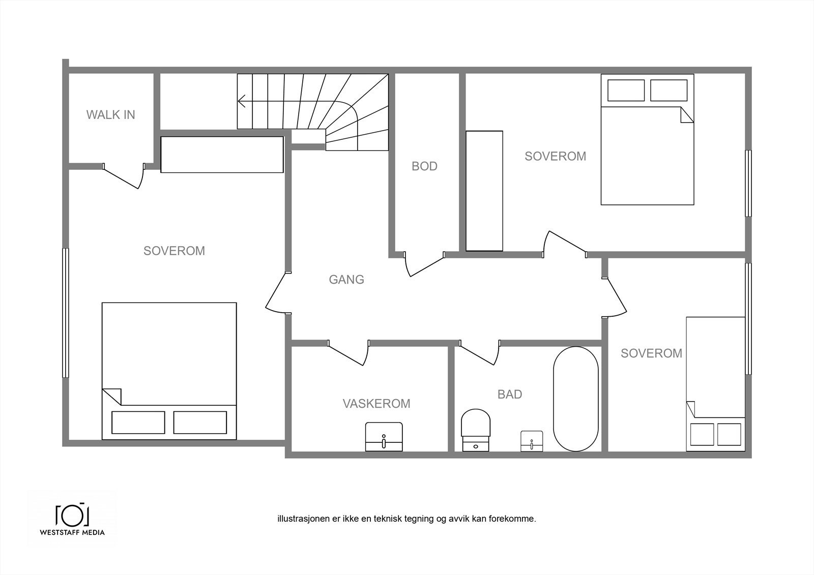 Planskisse 2.etasje. Galleribilde