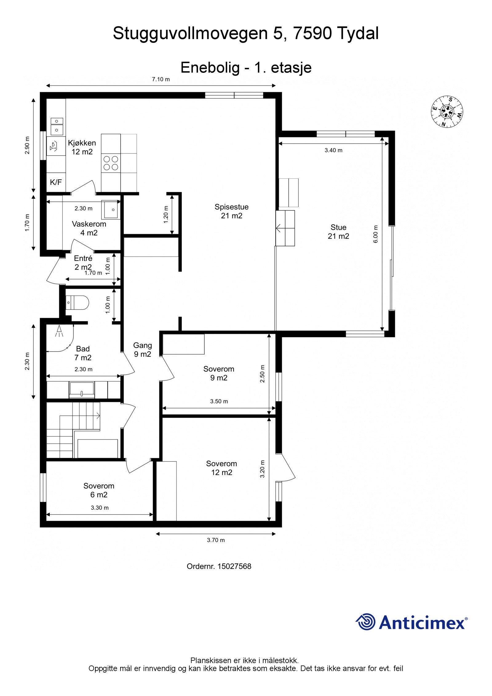 Plantegning 1. etasje Galleribilde