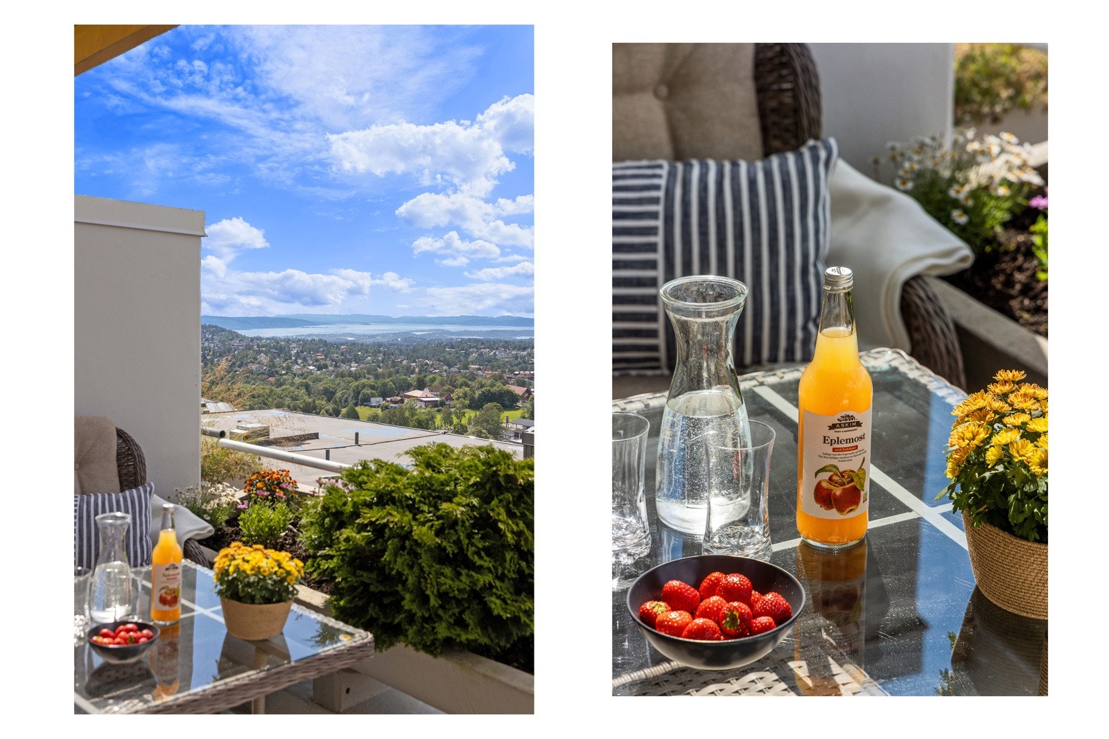 Sydvestvendt terrasse med god plass til utemøbler og grill, samt sol til langt på kveld. Galleribilde