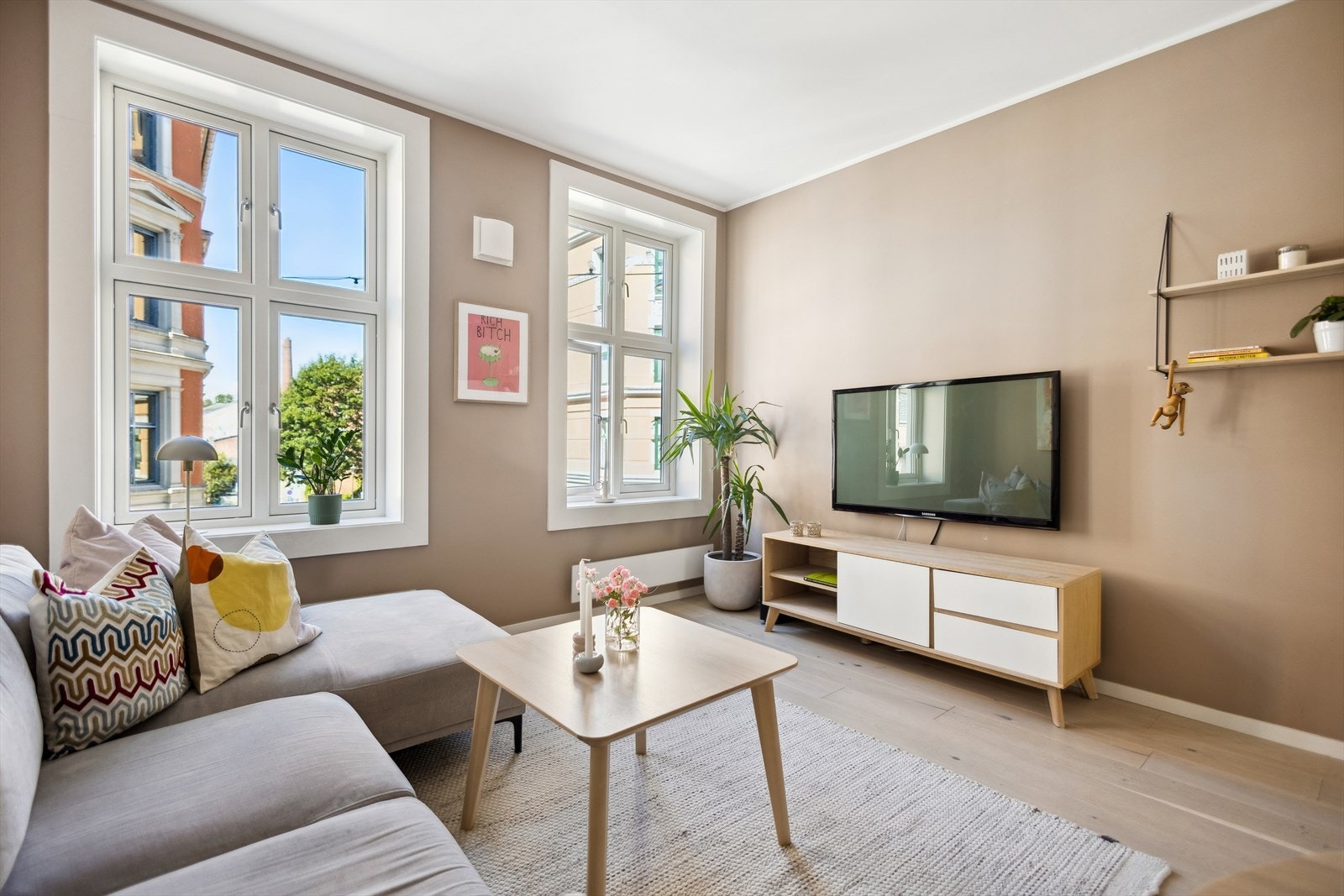 Vinduer av 2-lags energiglass fra 2017. Varmtvann inkludert i felleskostnader Galleribilde