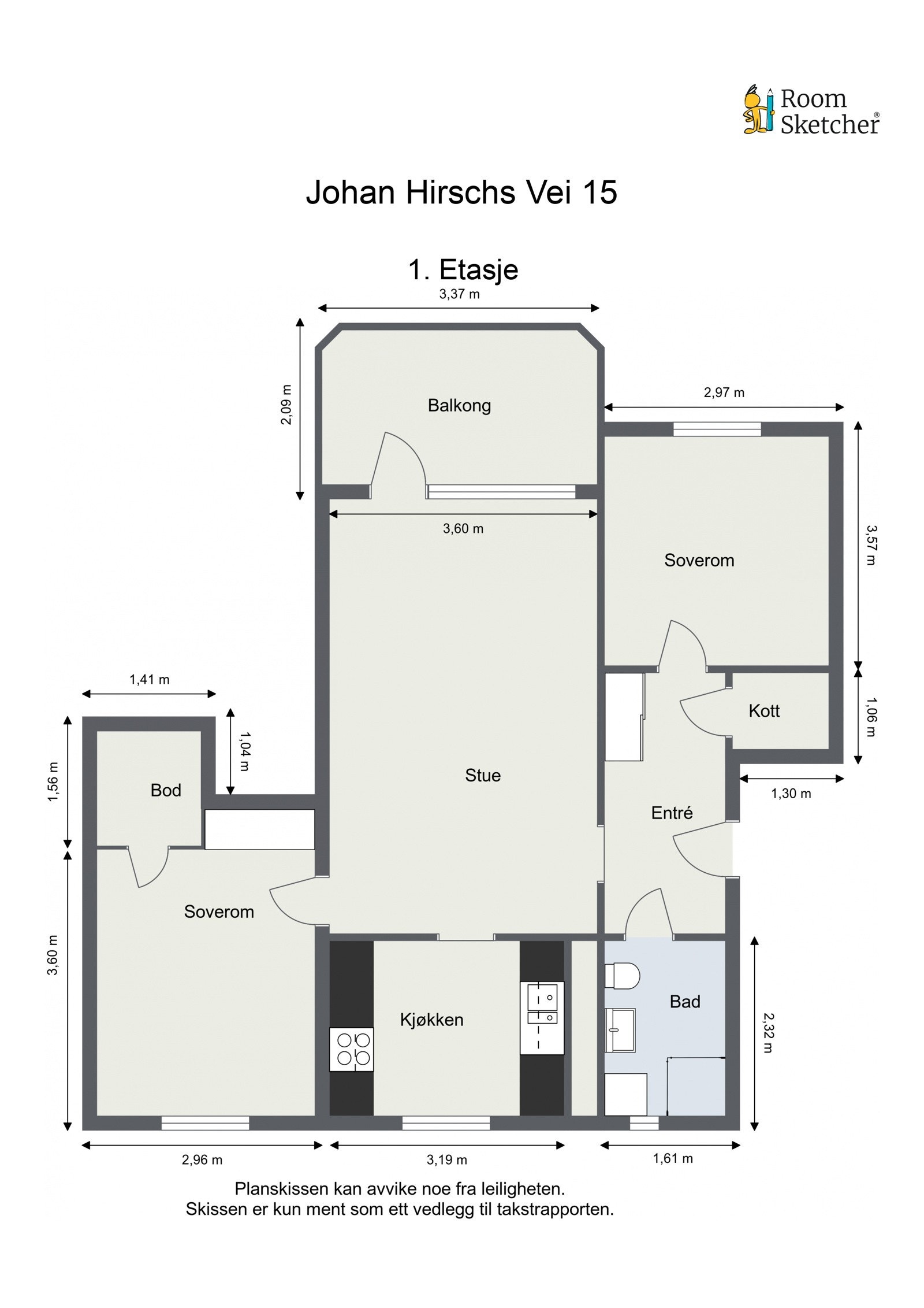 Plantegning 1. etasje Galleribilde