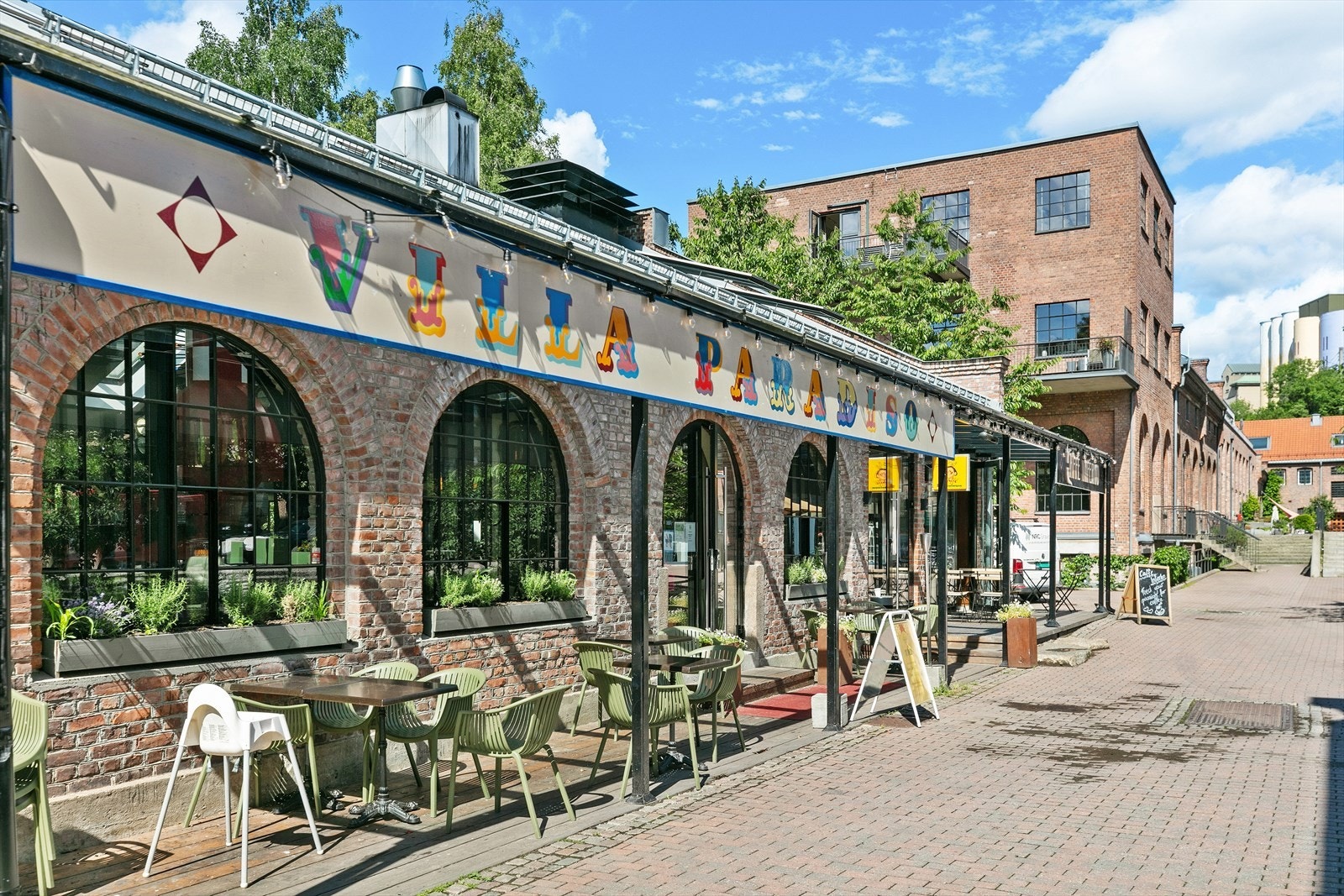 Villa Paradisio ligger langs Akerselva. Galleribilde