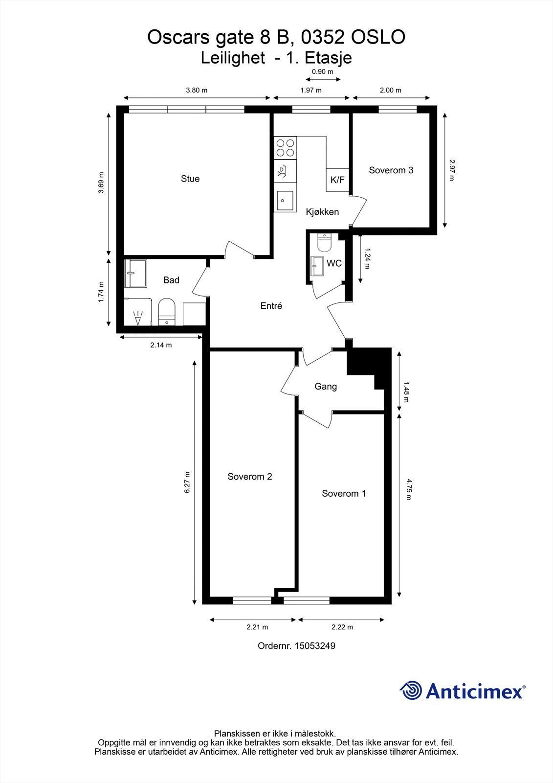 Gjennomgående planløsning med store og gode rom Galleribilde