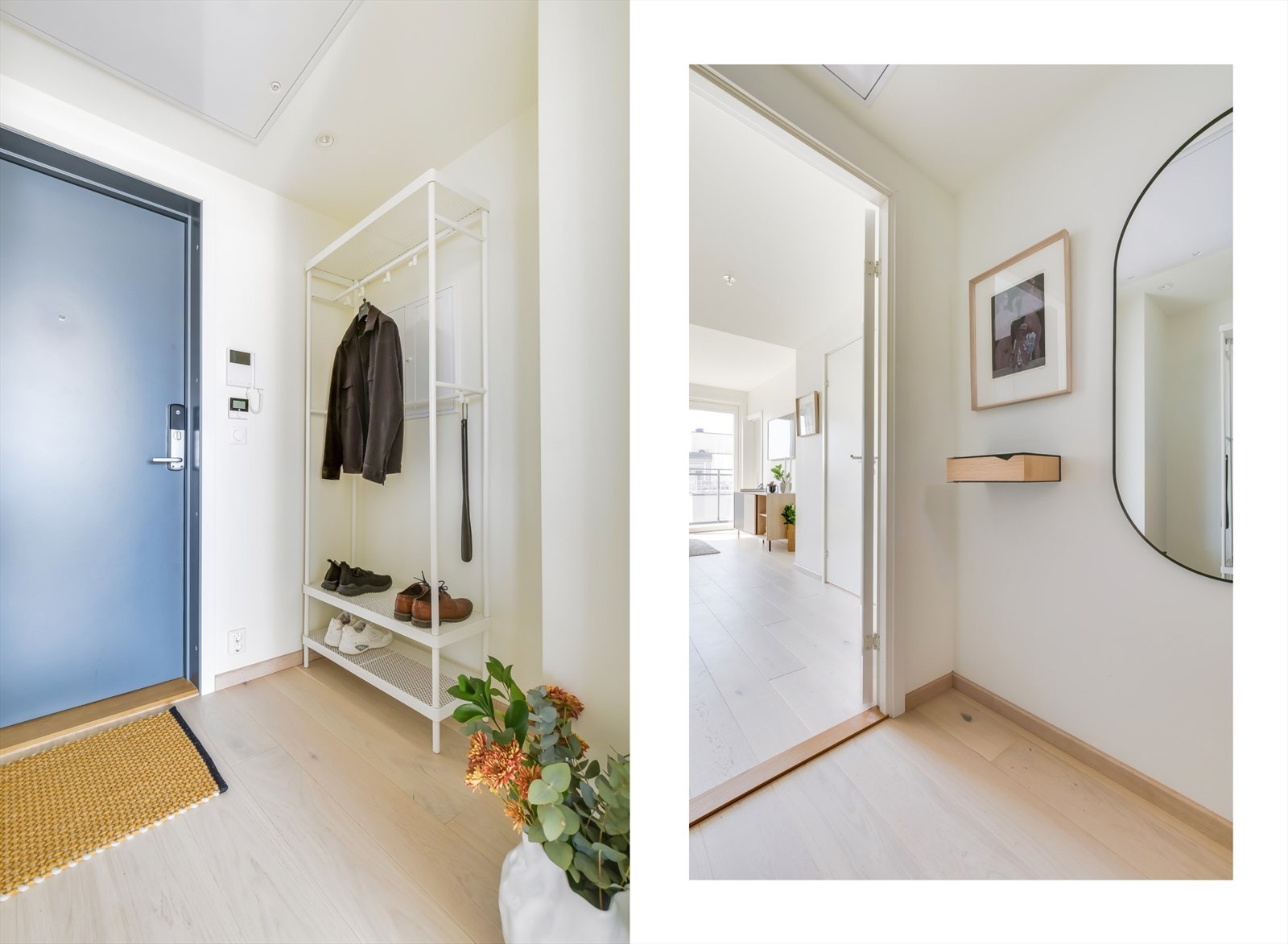 Hyggelig entré med god plass til oppbevaring. Galleribilde