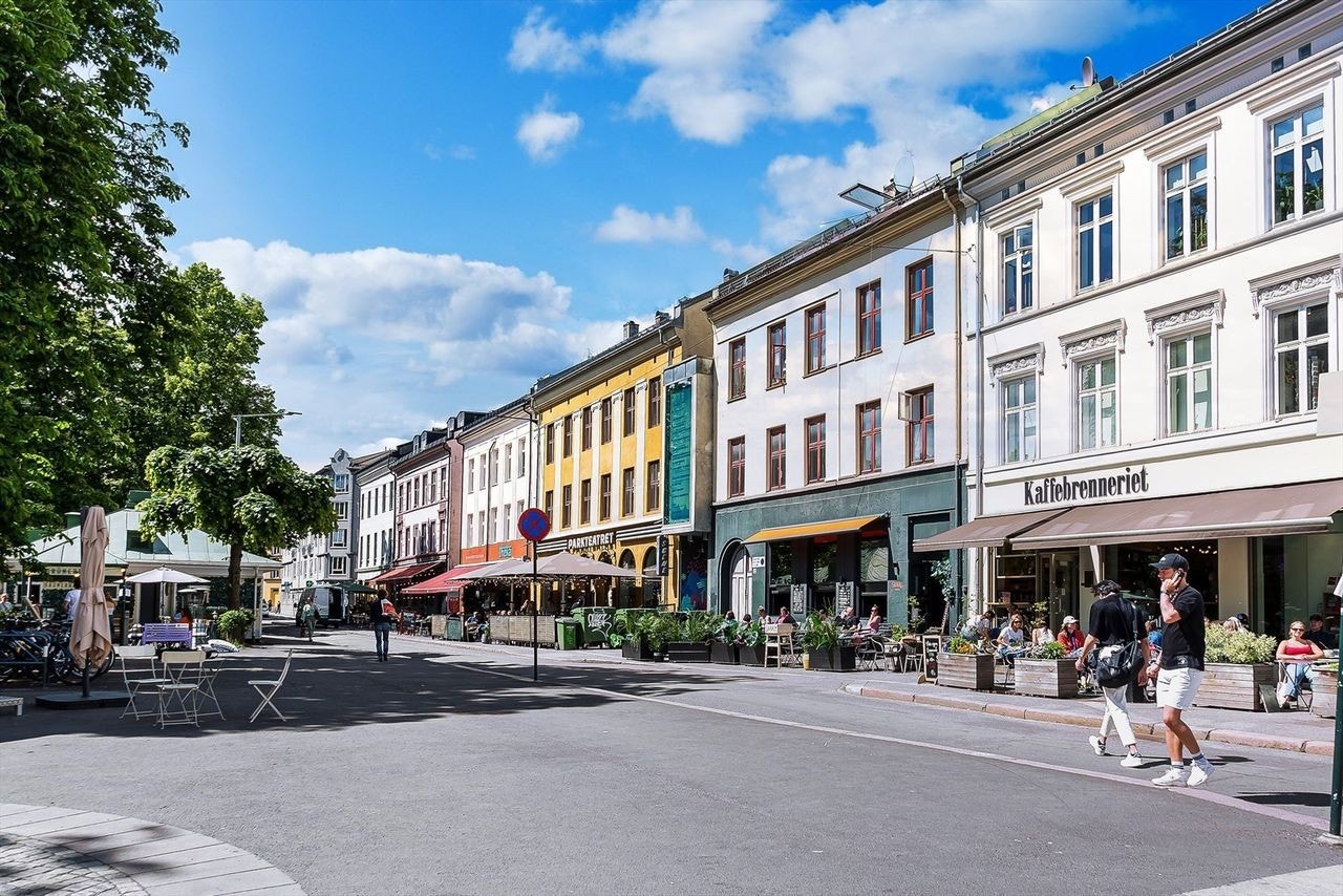 Du har også kort vei til yrende cafe- og restaurantliv på Løkka. Galleribilde