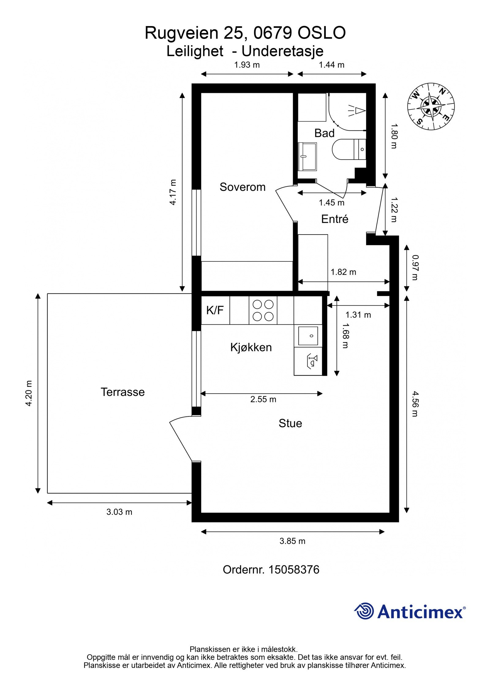 Leiligheten utnytter arealet godt. I tillegg disponerer leiligheten to lagringsboder, på loft og i kjeller. Galleribilde