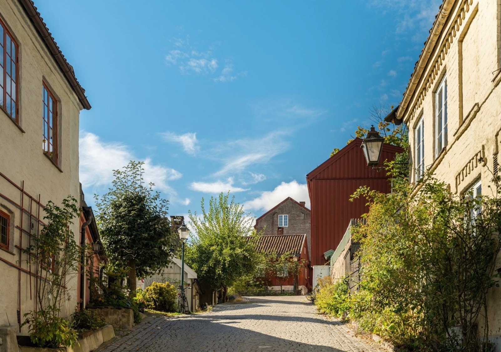 Sjarmerende og klassisk trehusbebyggelse er å finne i Telthusbakken. Galleribilde