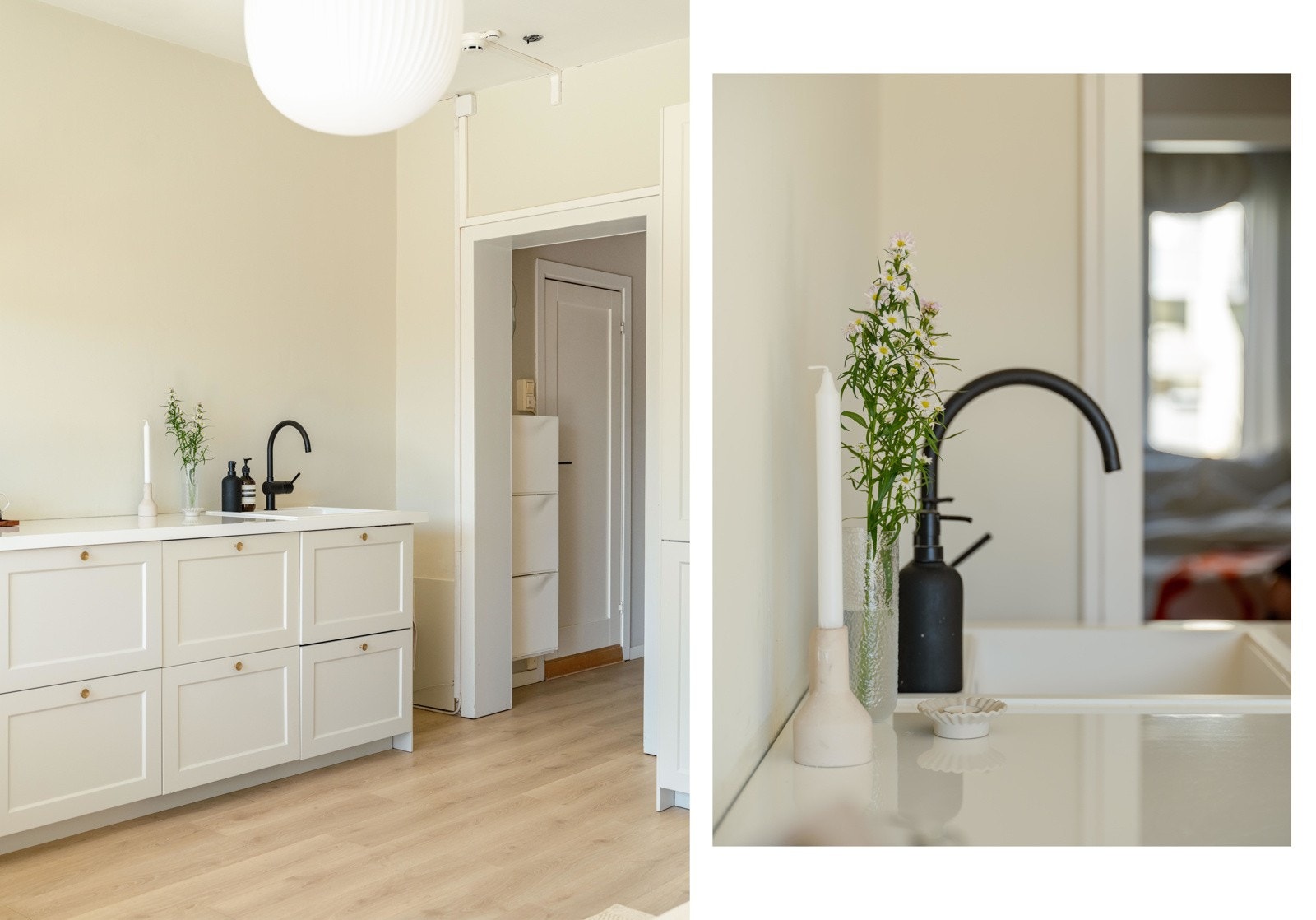 Kjøkkenet ble oppgradert i 2022 med nye skrog, fronter fra Noremax, benkeplate med nedfelt vask og ny stekeovn. Galleribilde