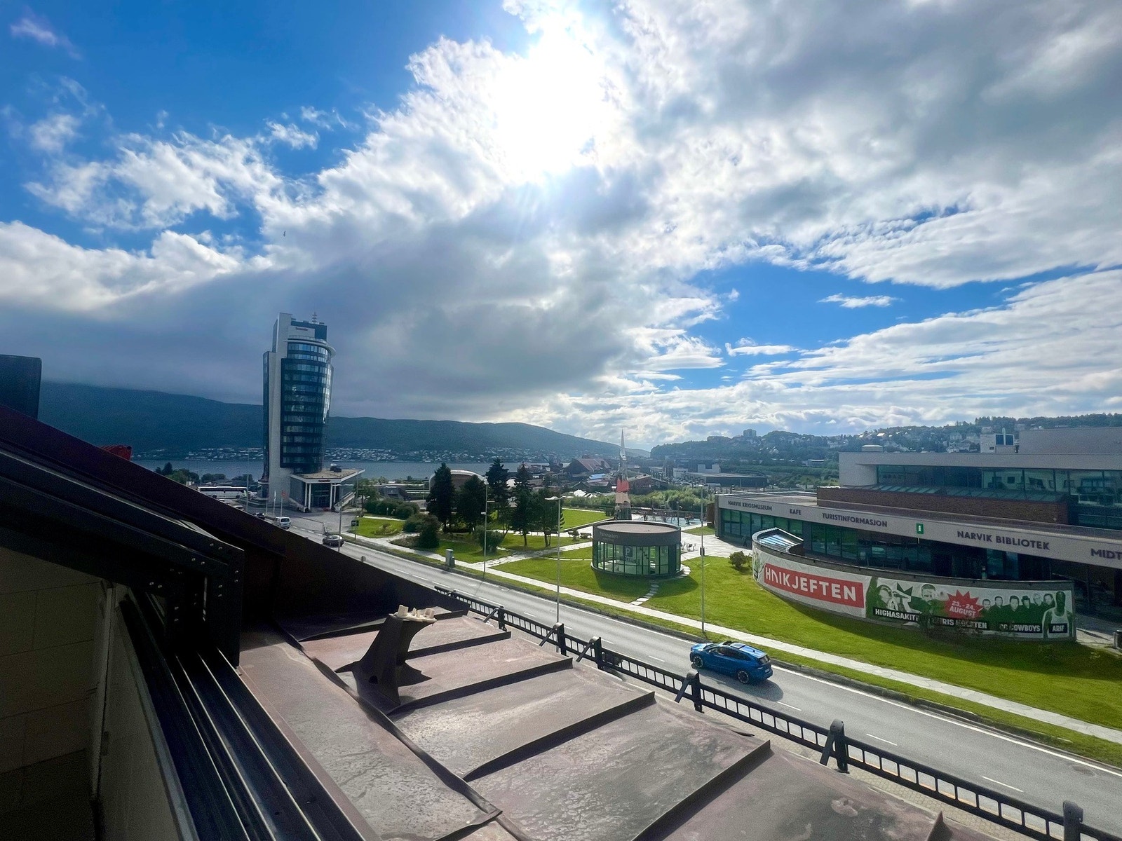 Utsikt fra takterrasse Galleribilde