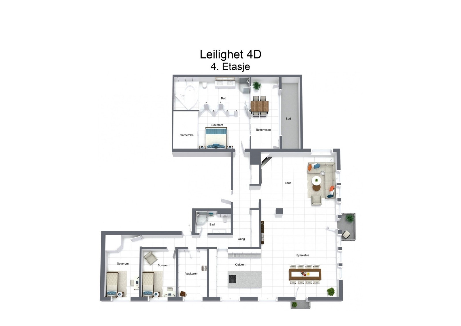 Plantegning 3D Galleribilde