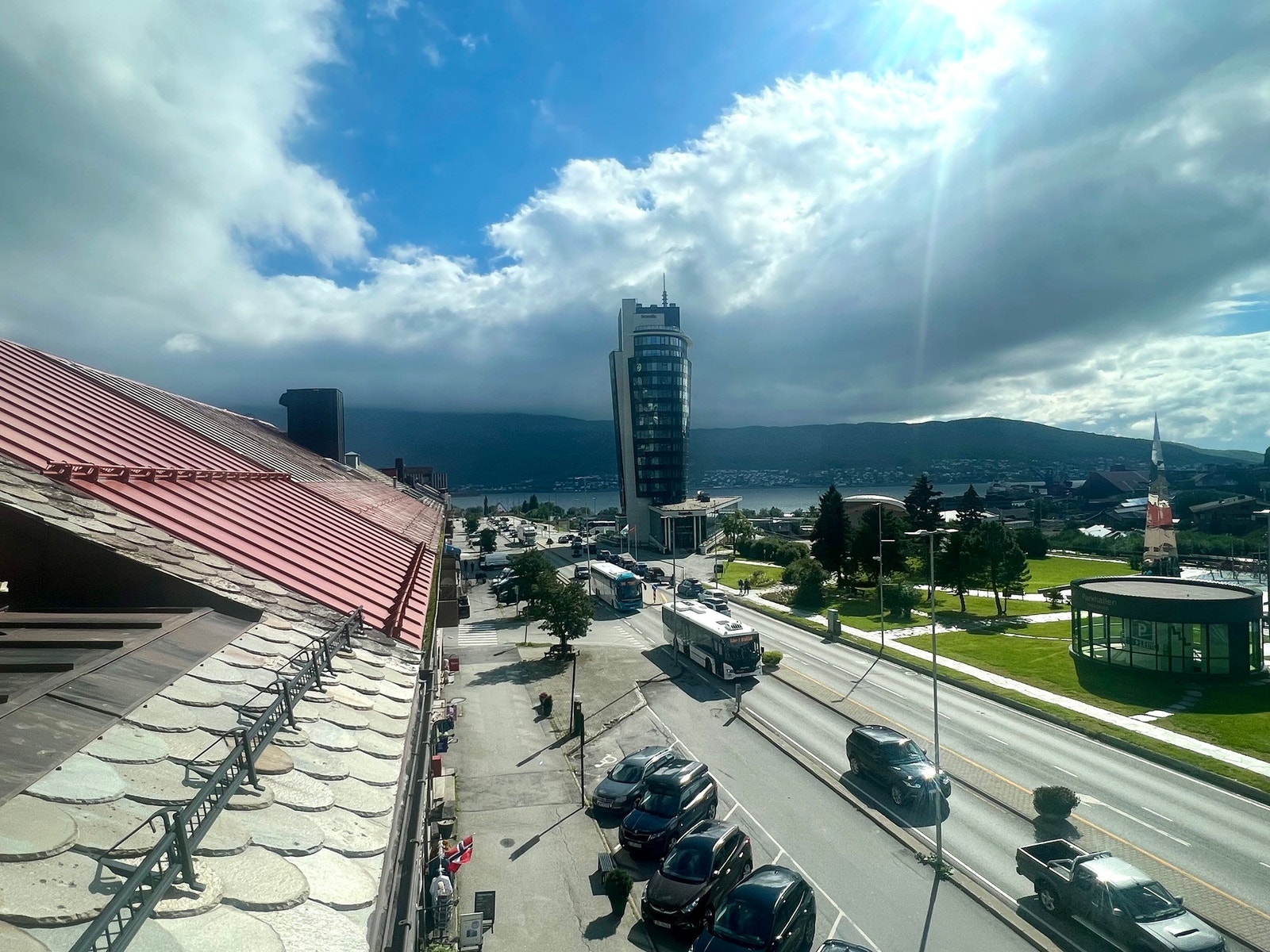 Utsikt fra takterrasse Galleribilde