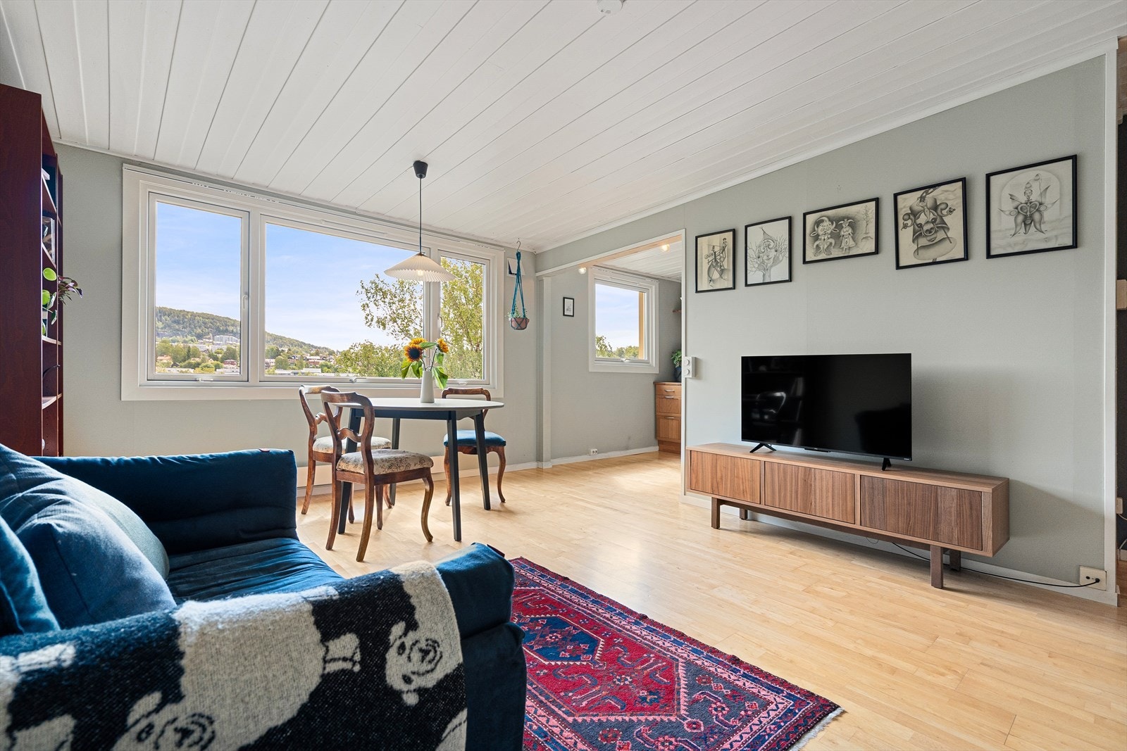 Det er mulig å koble til ildsted i stuen. Galleribilde