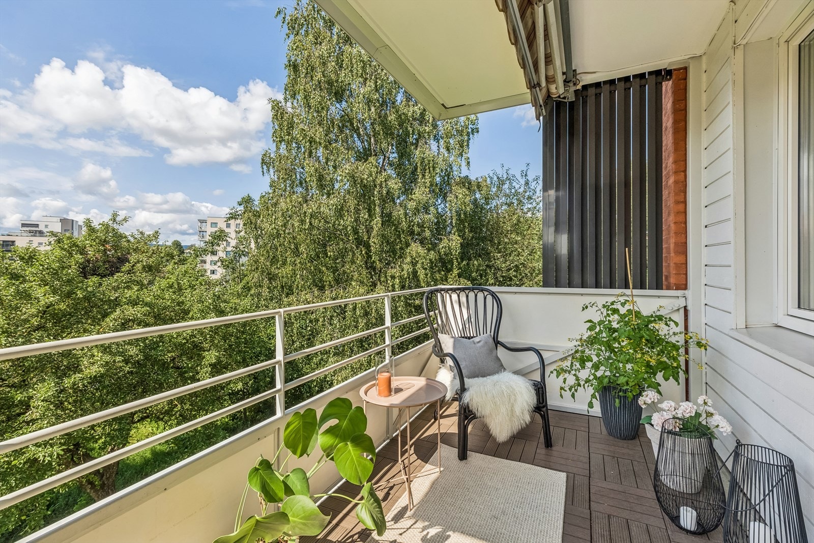 Balkongen ble pusset opp i 2022 i regi av borettslaget. Galleribilde