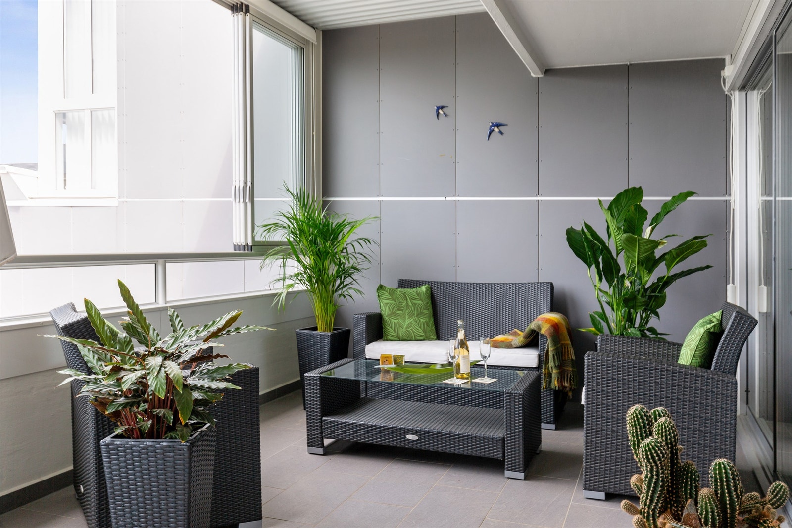Innglasset balkong Galleribilde