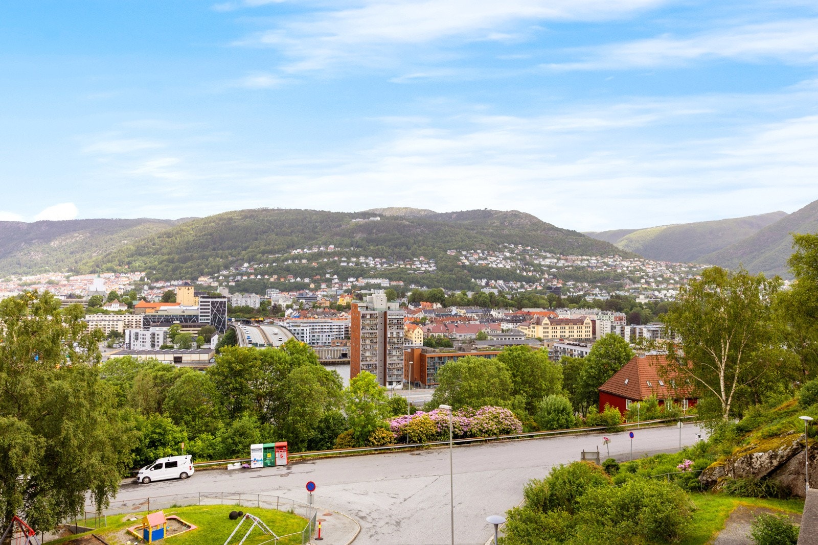 Det er veldig fin utsikt mot Bergen sentrum Galleribilde