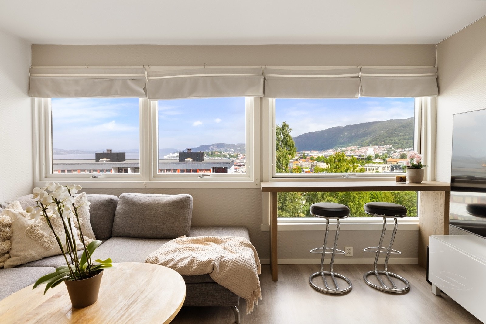 En innbydende leilighet med fin utsikt Galleribilde
