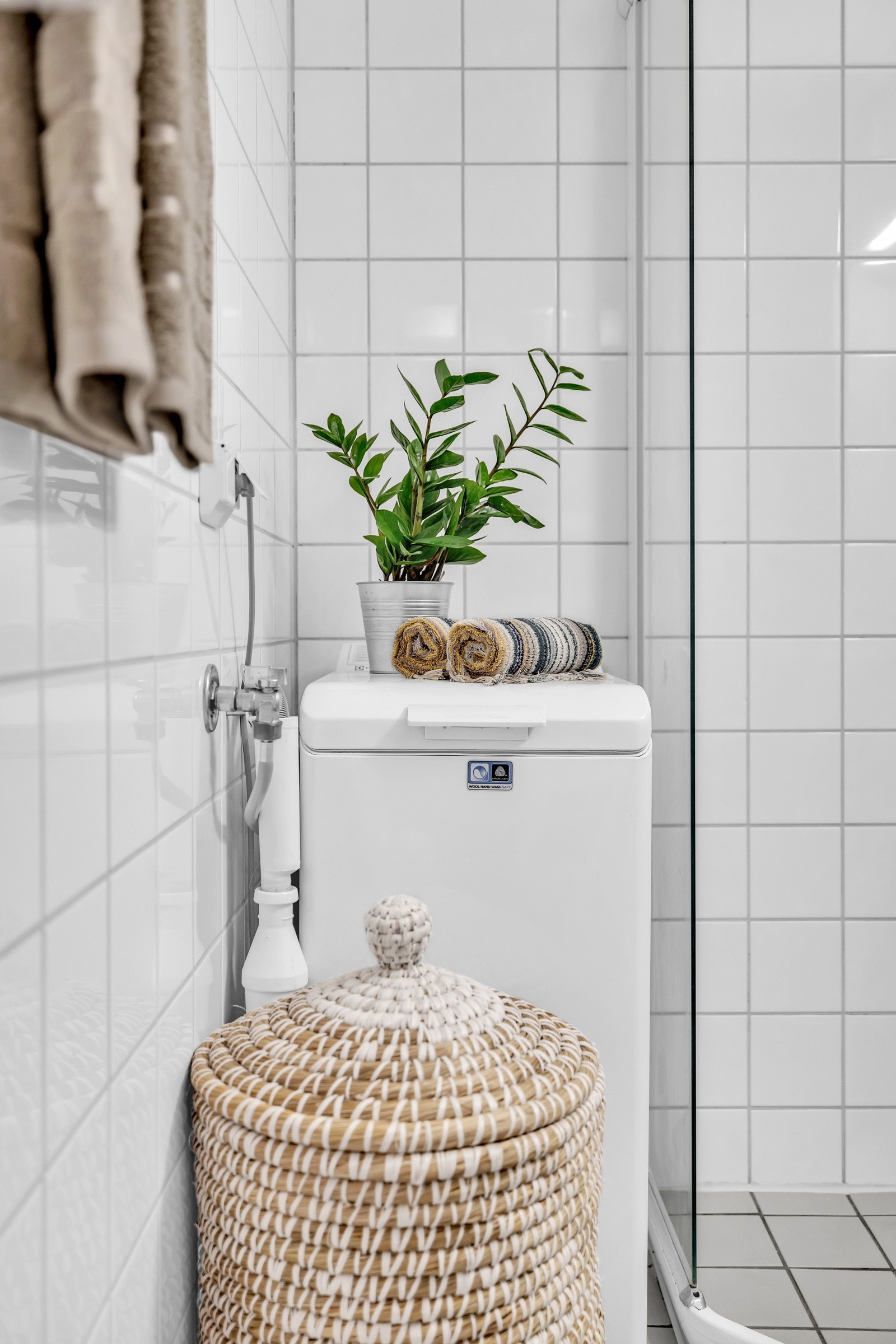 Det er opplegg for vaskemaskin. Galleribilde