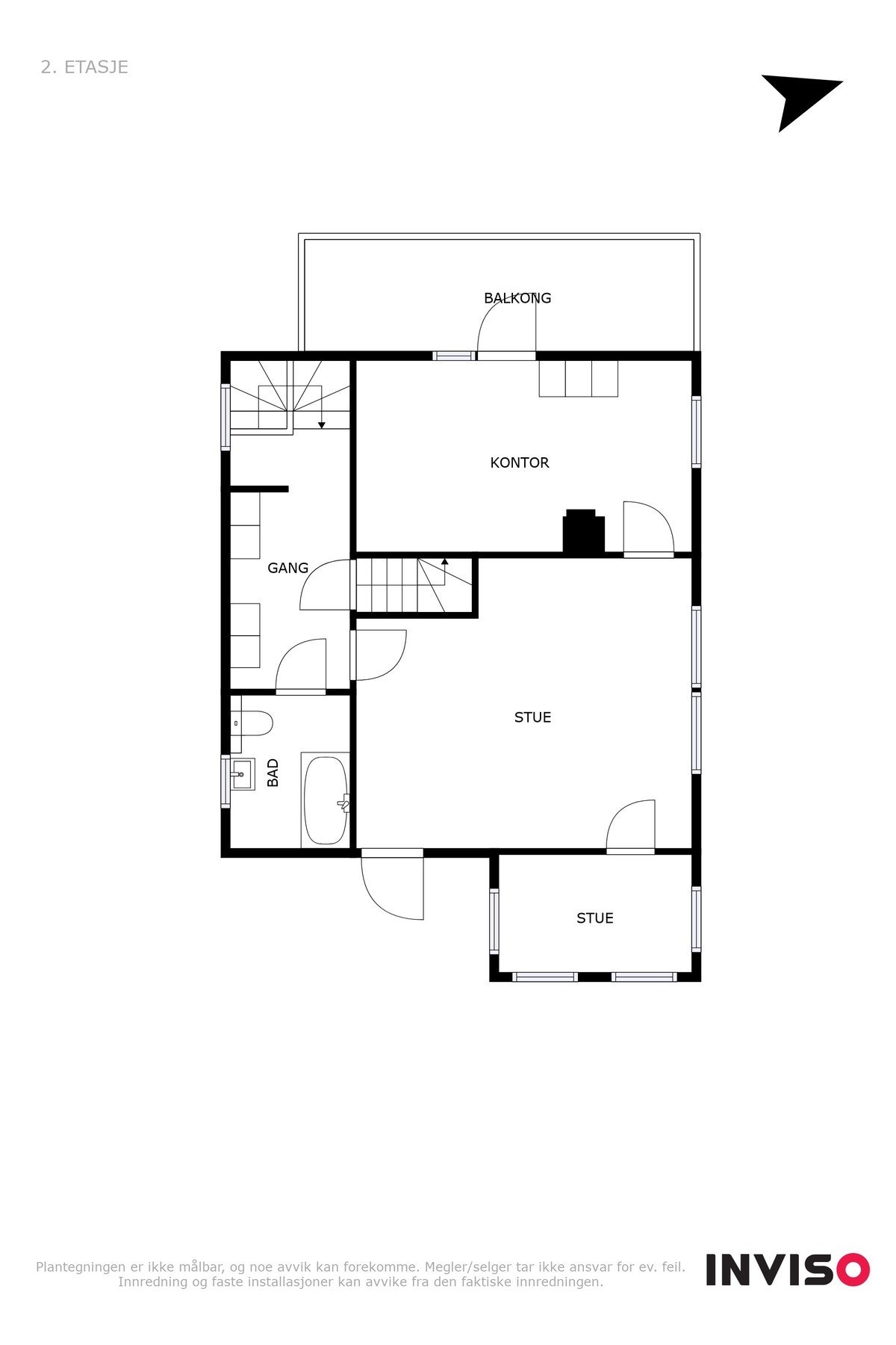 Plantegning 2.etasje Galleribilde