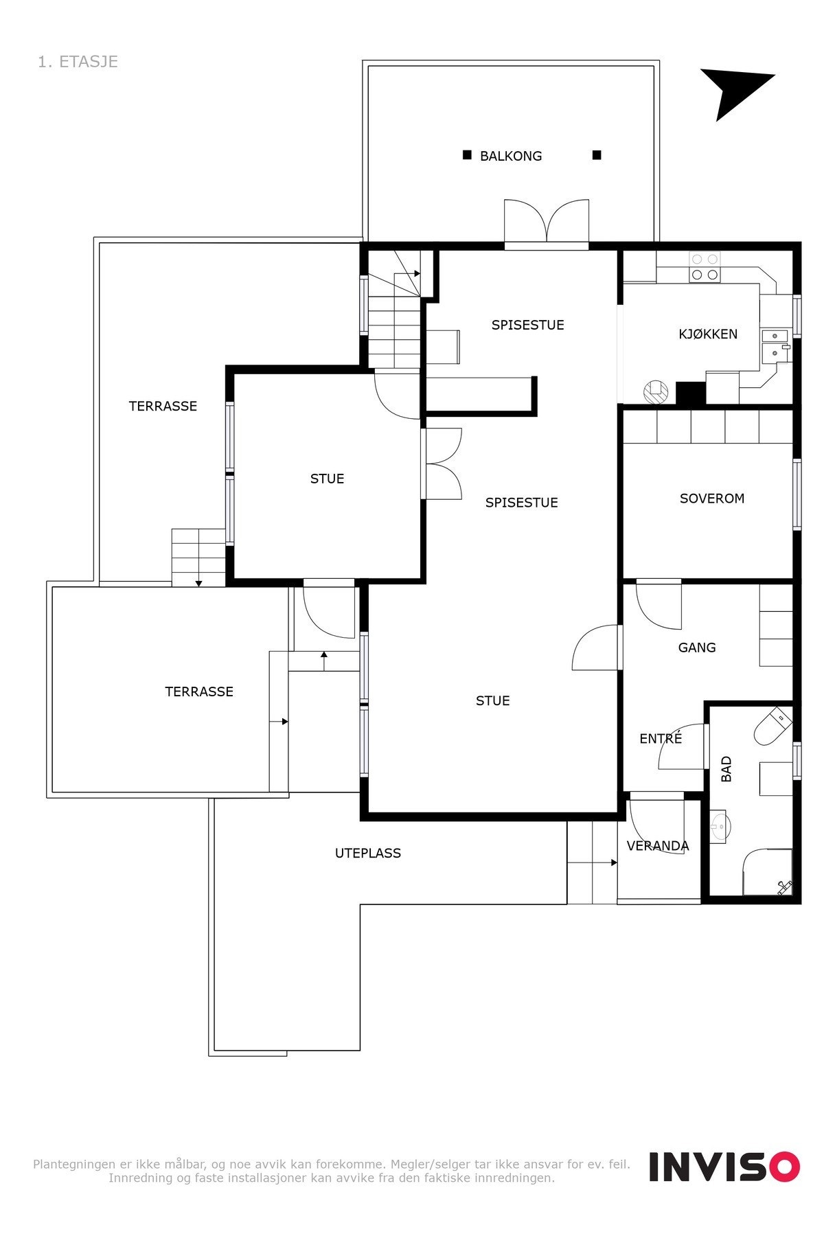 Plantegning 1.etasje Galleribilde