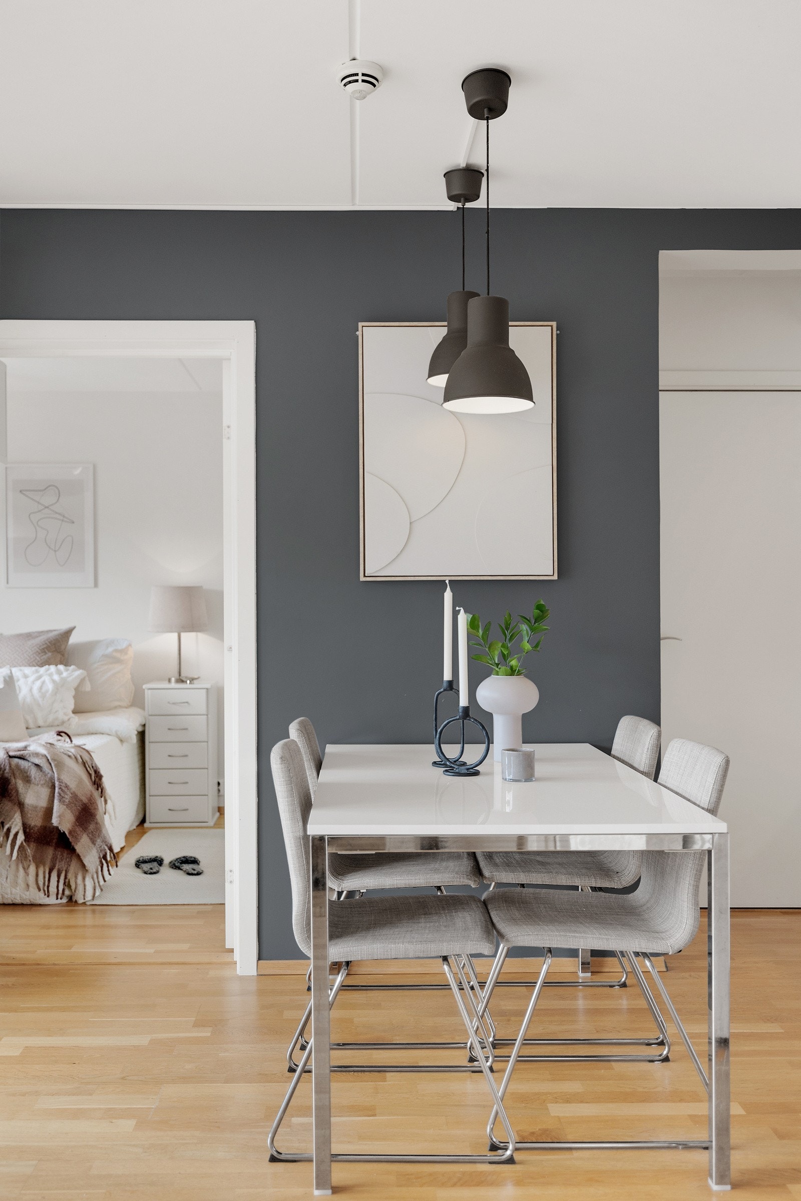 Fra stue/kjøkken er det direkte tilgang til soverommet. Galleribilde