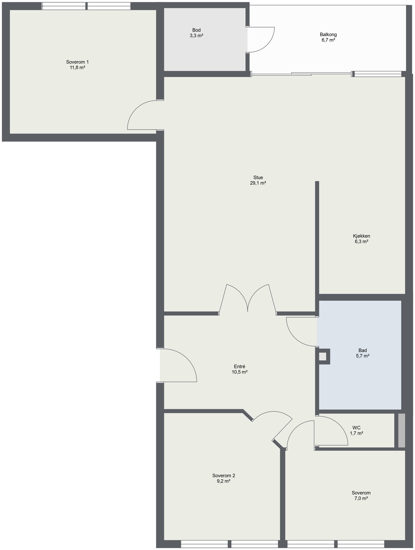 Planskisse 2. etasje. Galleribilde