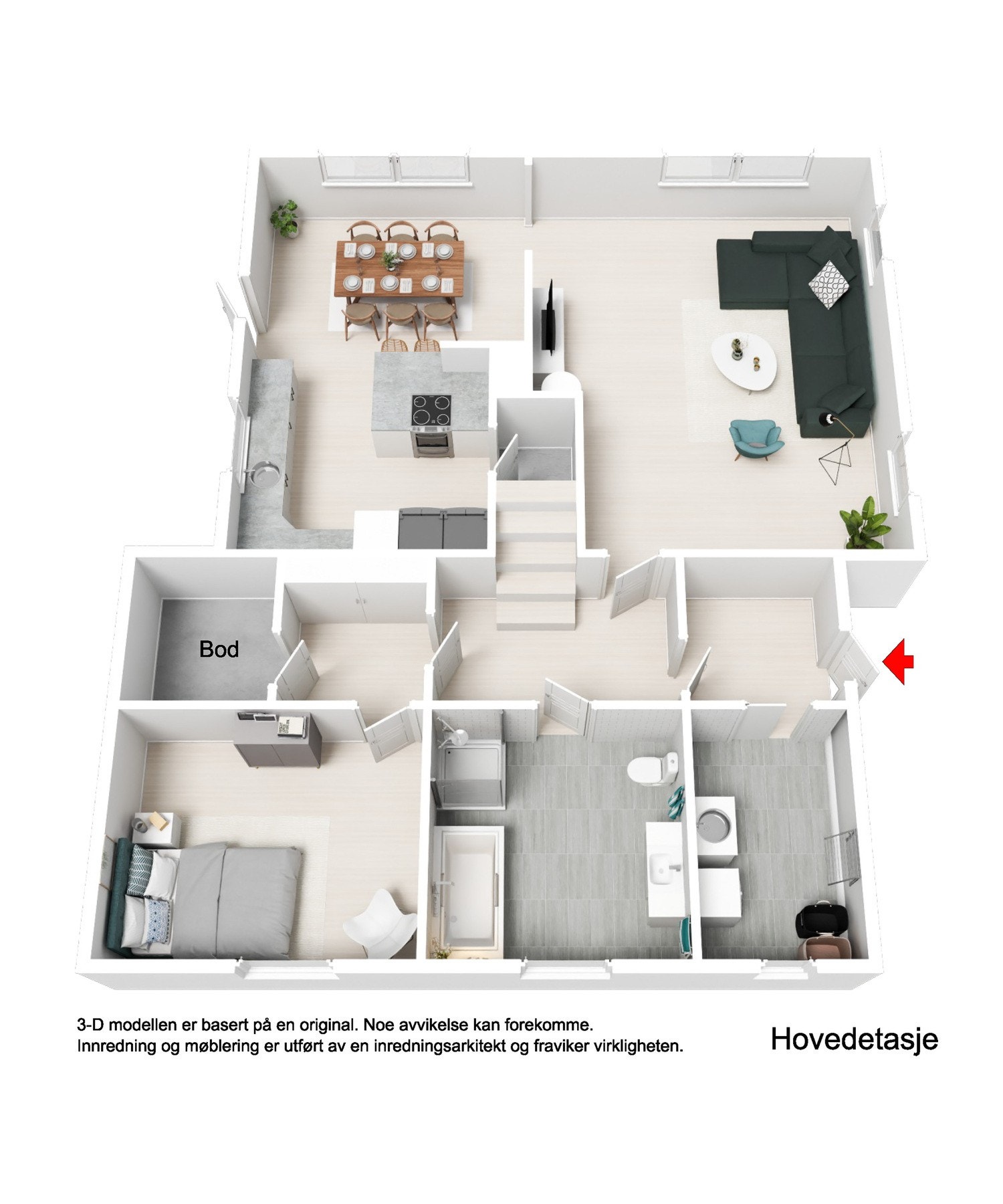 Plantegning 3D Galleribilde