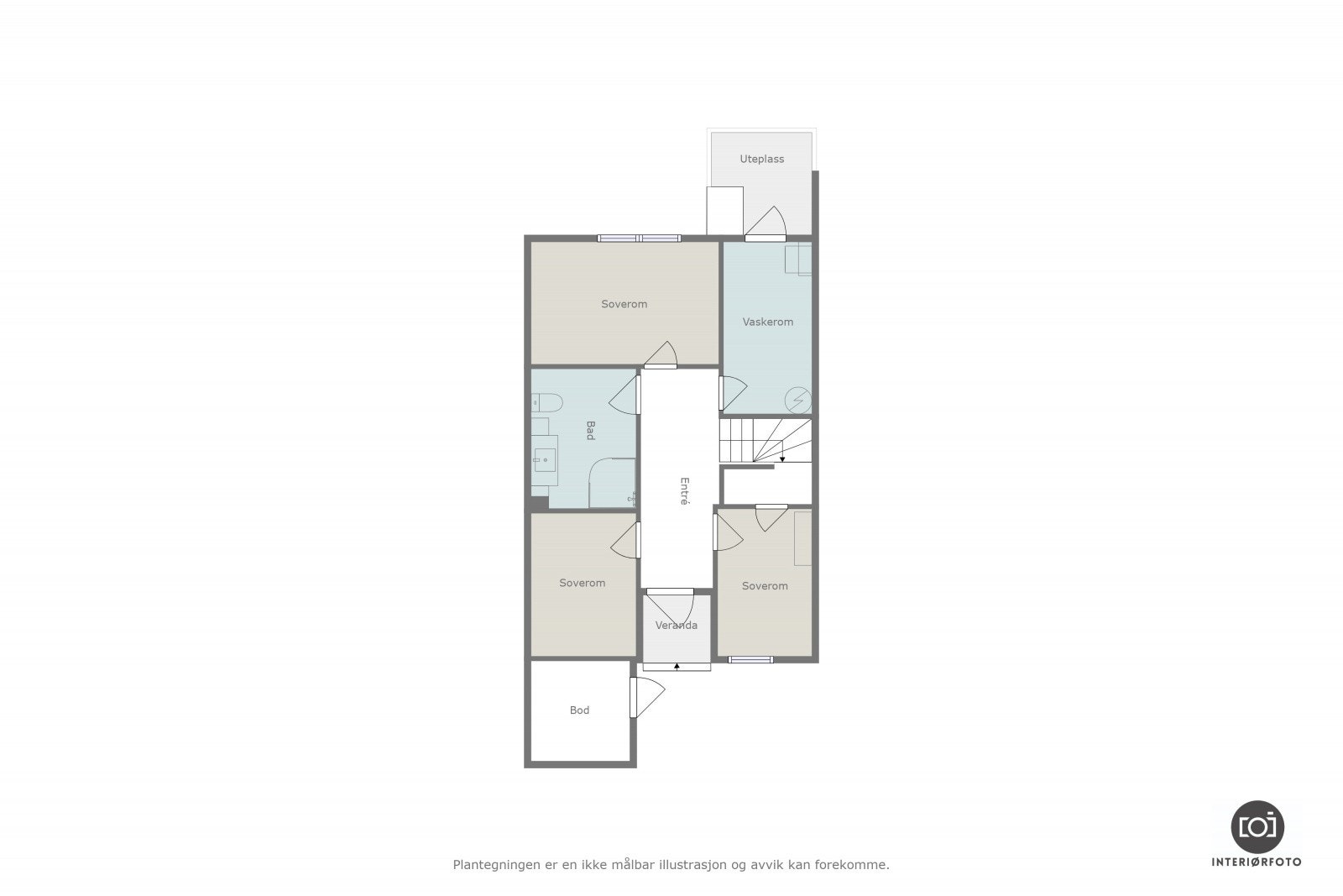 planskisse 1. etg Galleribilde
