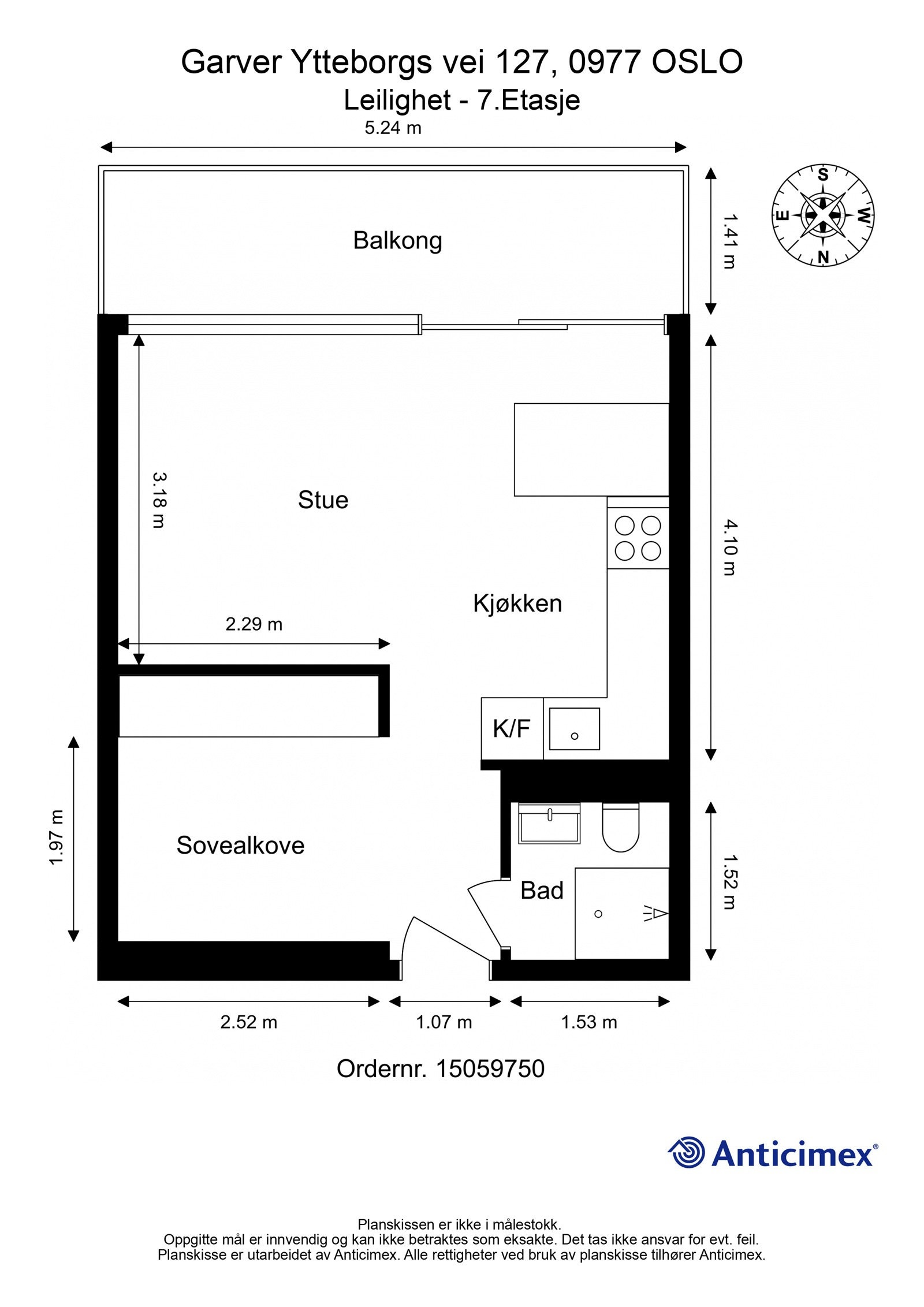 Planløsning 7. etasje. Galleribilde