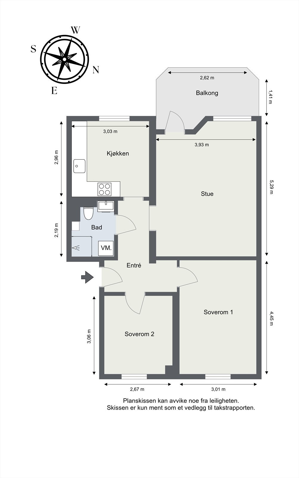 Arnljot Gellines vei 25 - Plantegning
Mange av leilighetene i borettslaget har laget åpen stue- og kjøkkenløsning. Om ønskelig kan dette utføres, etter man har søkt og mottatt godkjenning av styret og Plan- og bygningsetaten Galleribilde