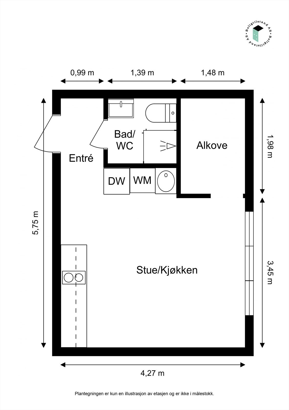 Plantegning Brinken 2B Galleribilde